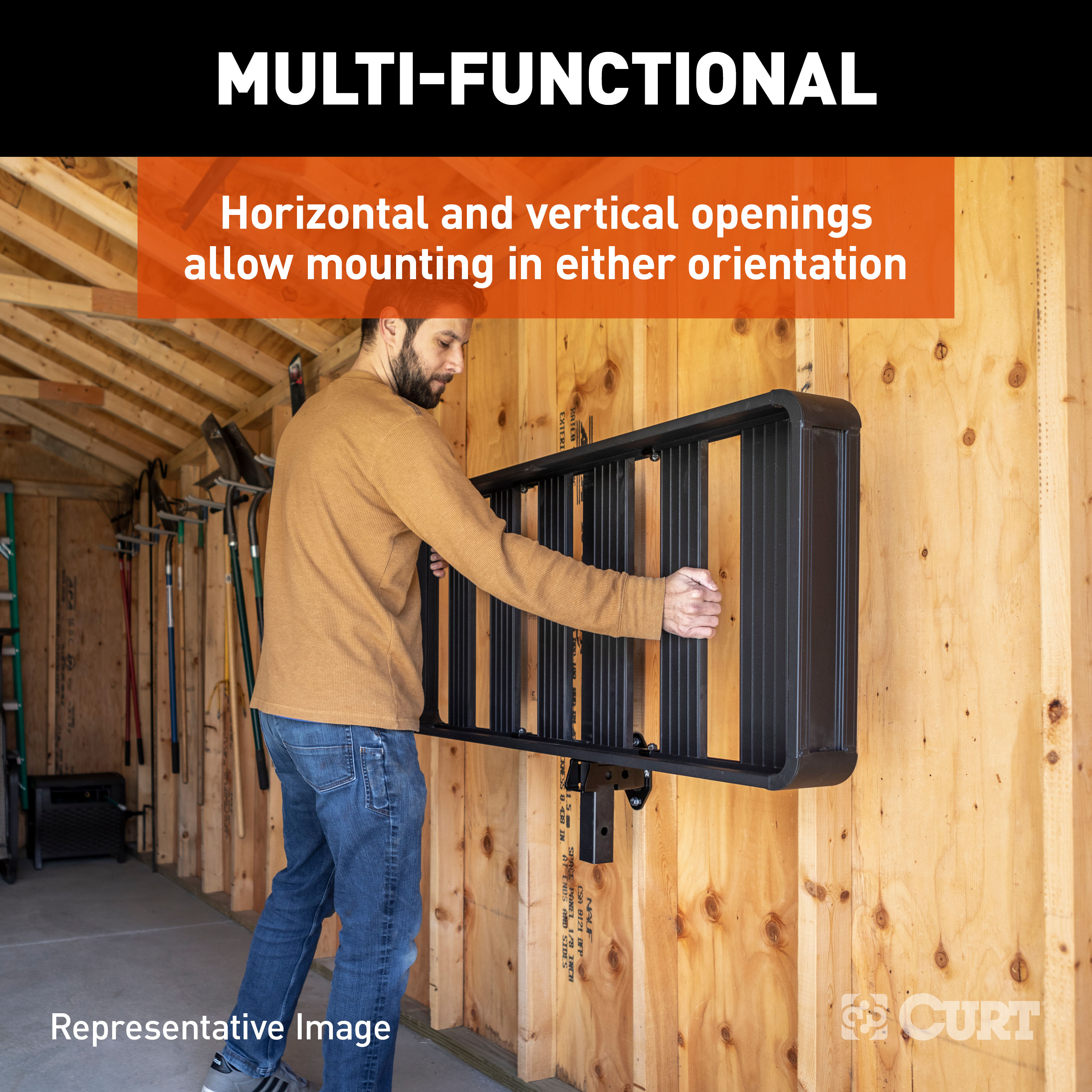 CURT 2-1/2" Hitch Accessory Wall Mount 45071 thumbnail 3