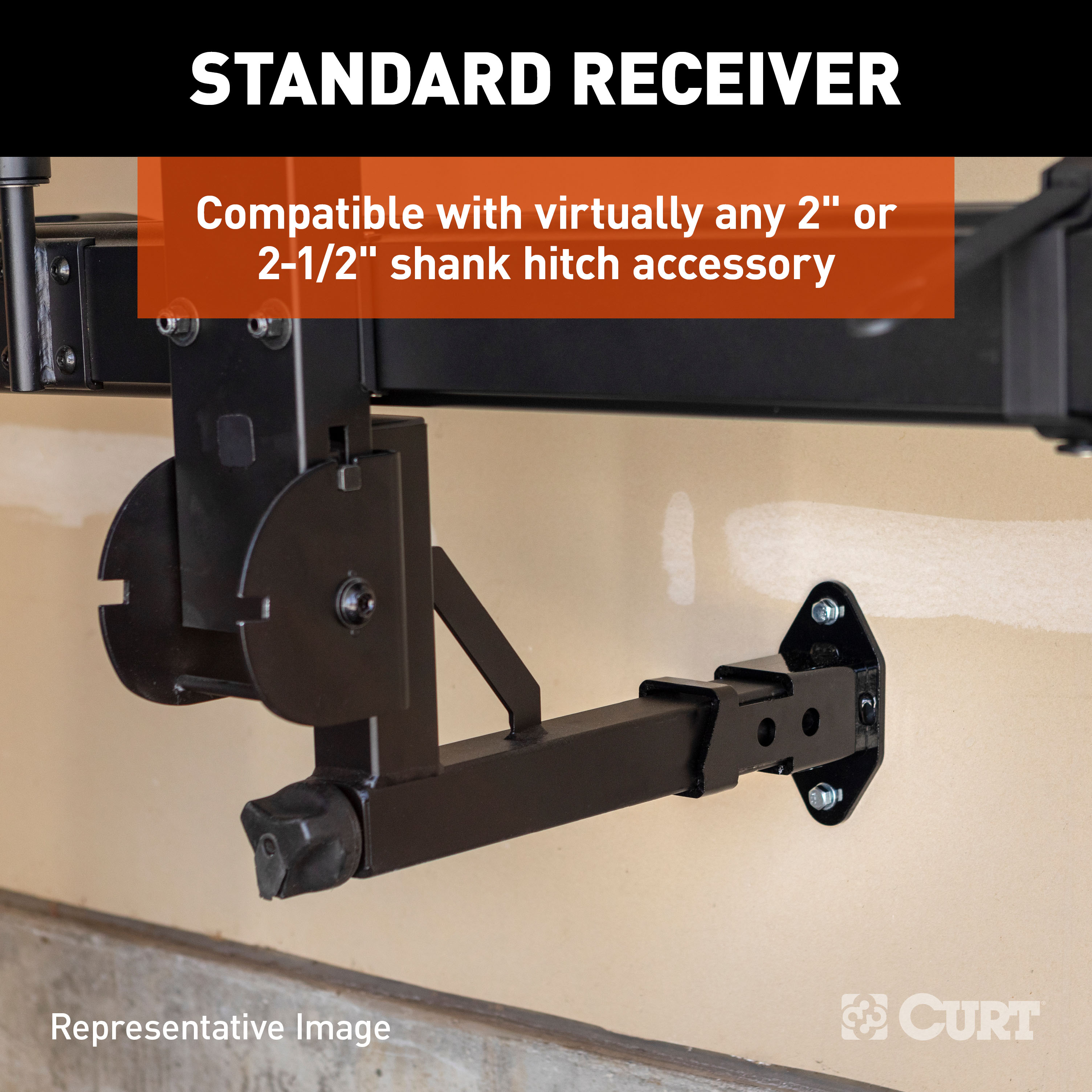 CURT 2-1/2" Hitch Accessory Wall Mount 45071 thumbnail 4