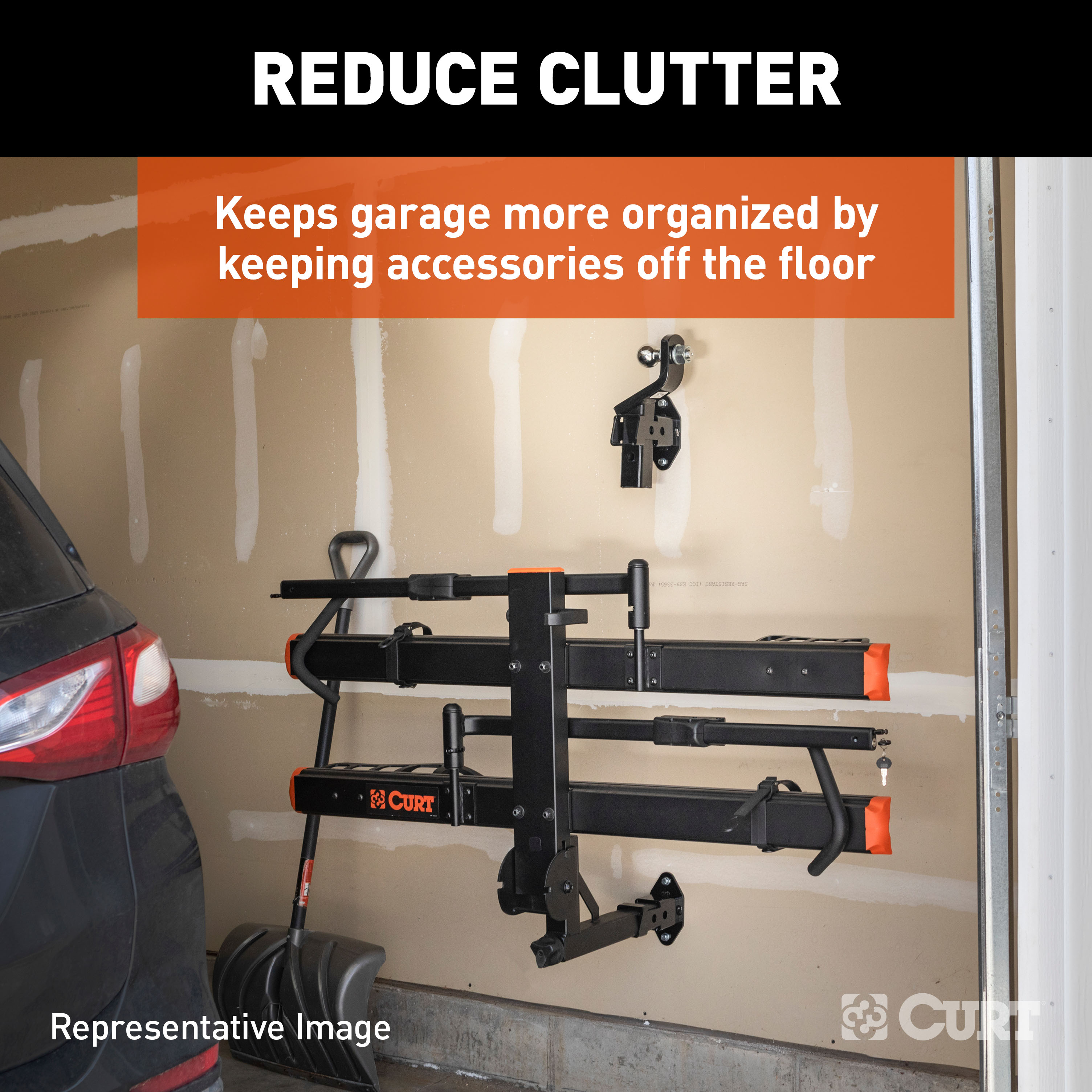 CURT 2-1/2" Hitch Accessory Wall Mount 45071 thumbnail 2