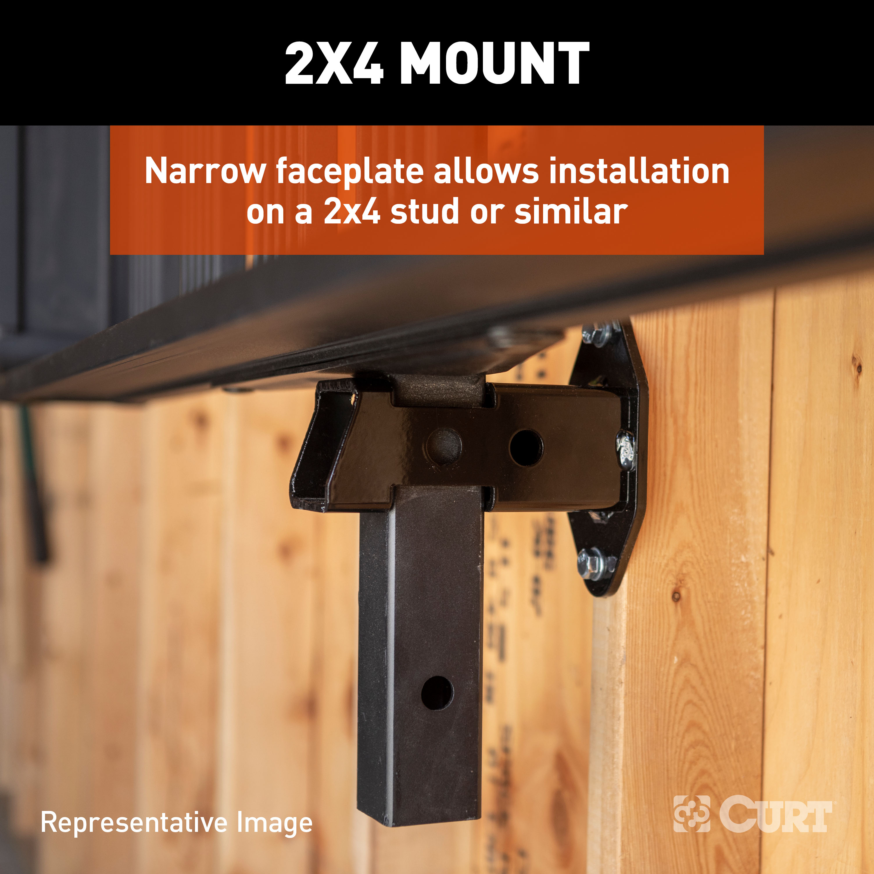 CURT 2-1/2" Hitch Accessory Wall Mount 45071 thumbnail 5