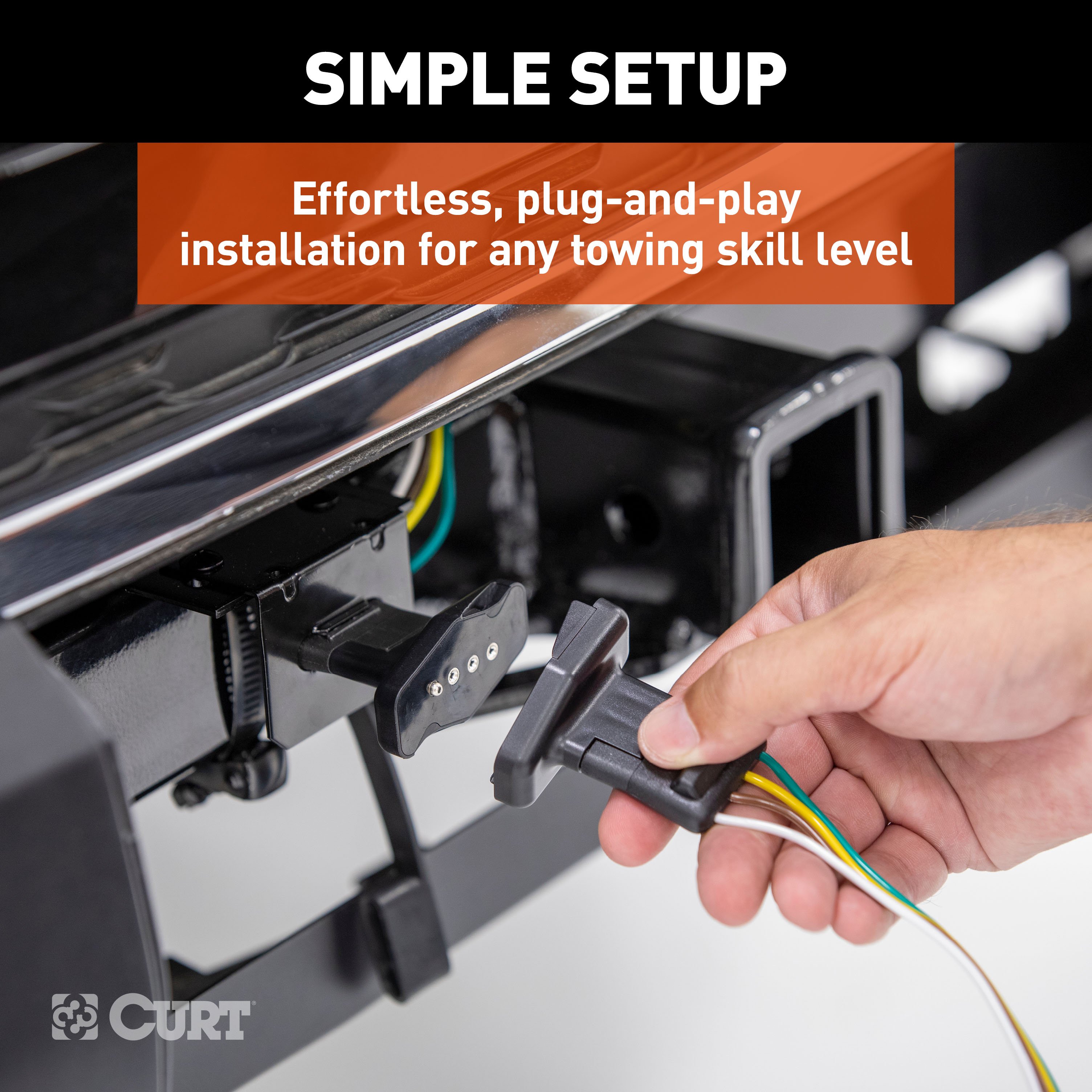 CURT 4-Way Flat Magnetic Connector Adapter 58306 thumbnail 5