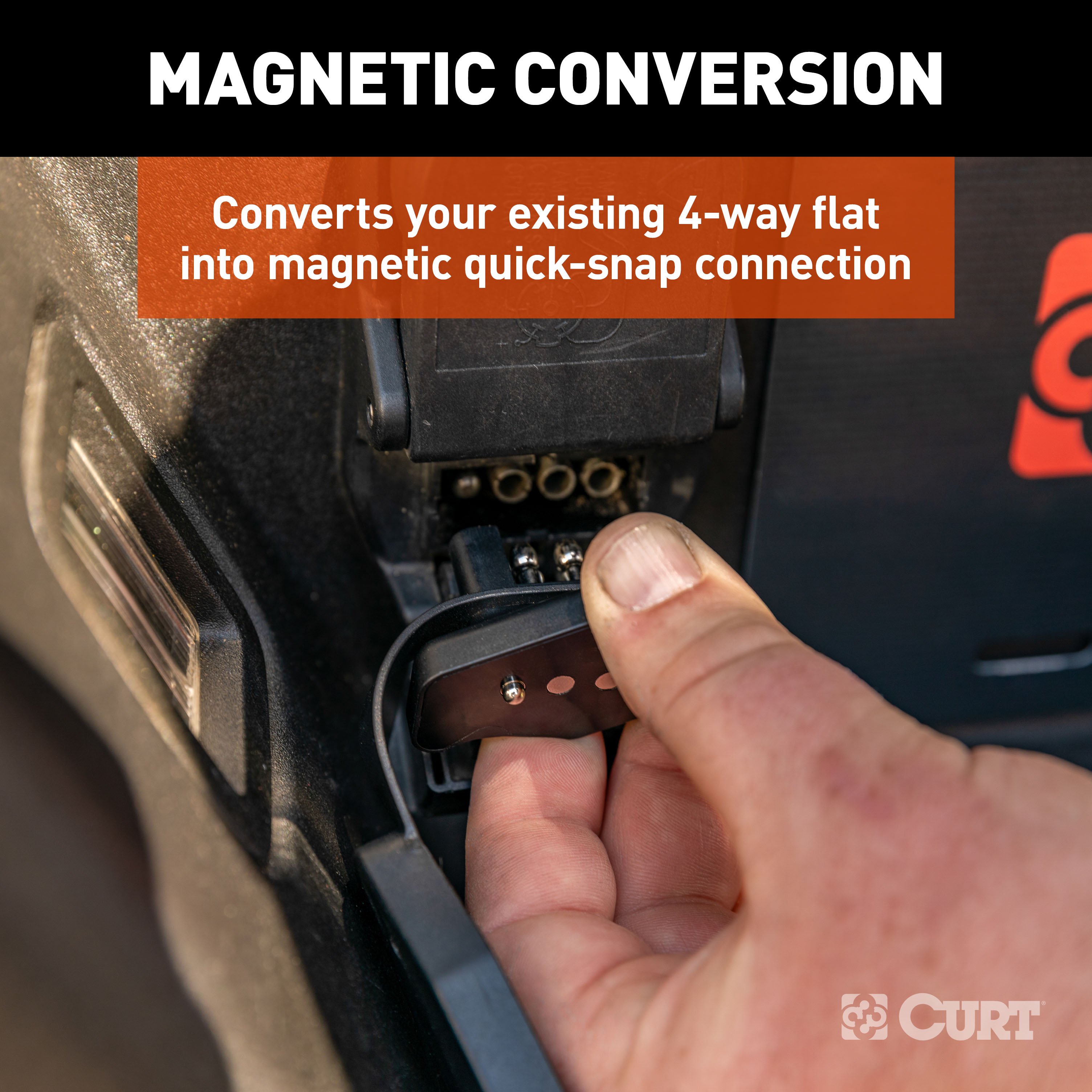 CURT 4-Way Flat Magnetic Connector Adapter 58306 thumbnail 2