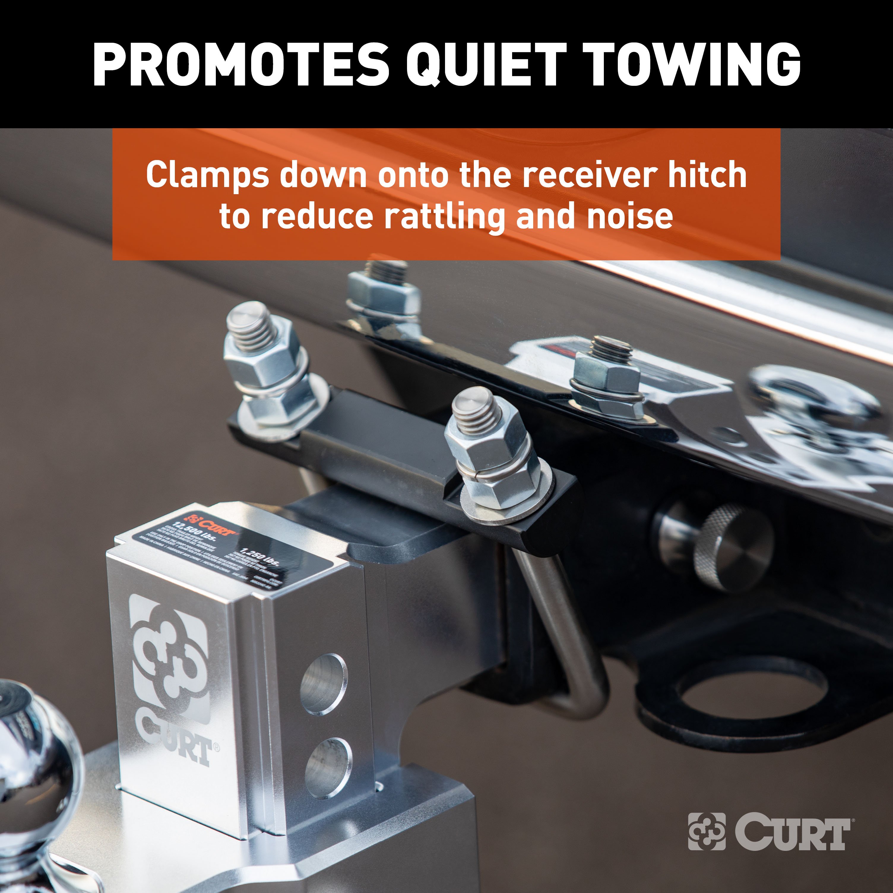 CURT Anti-Rattle Hitch Clamp for 2" Receiver thumbnail 5