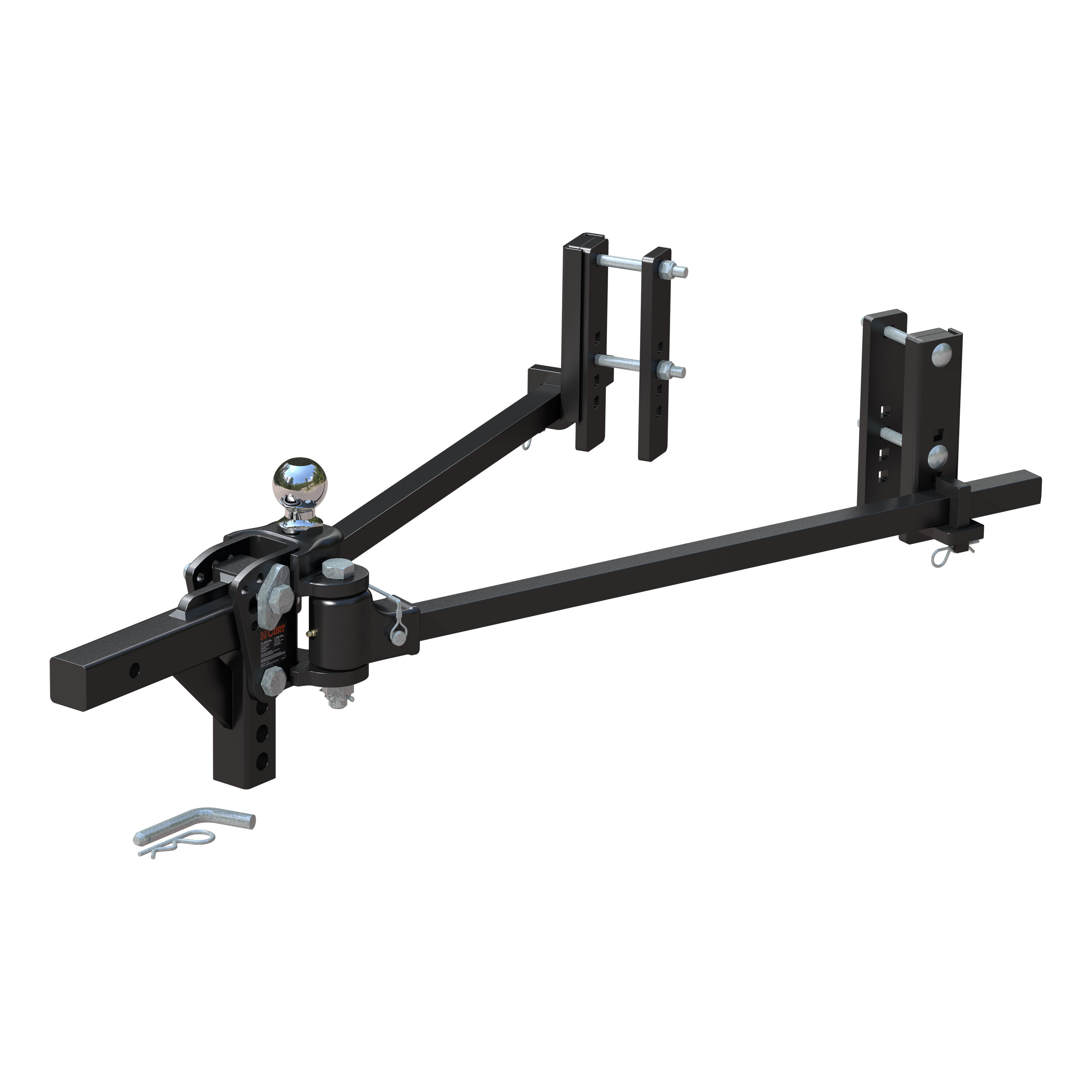 CURT TruTrack 2P Trunnion Weight Distribution Hitch with 2x Sway Control, 8-12K 17355 thumbnail 0