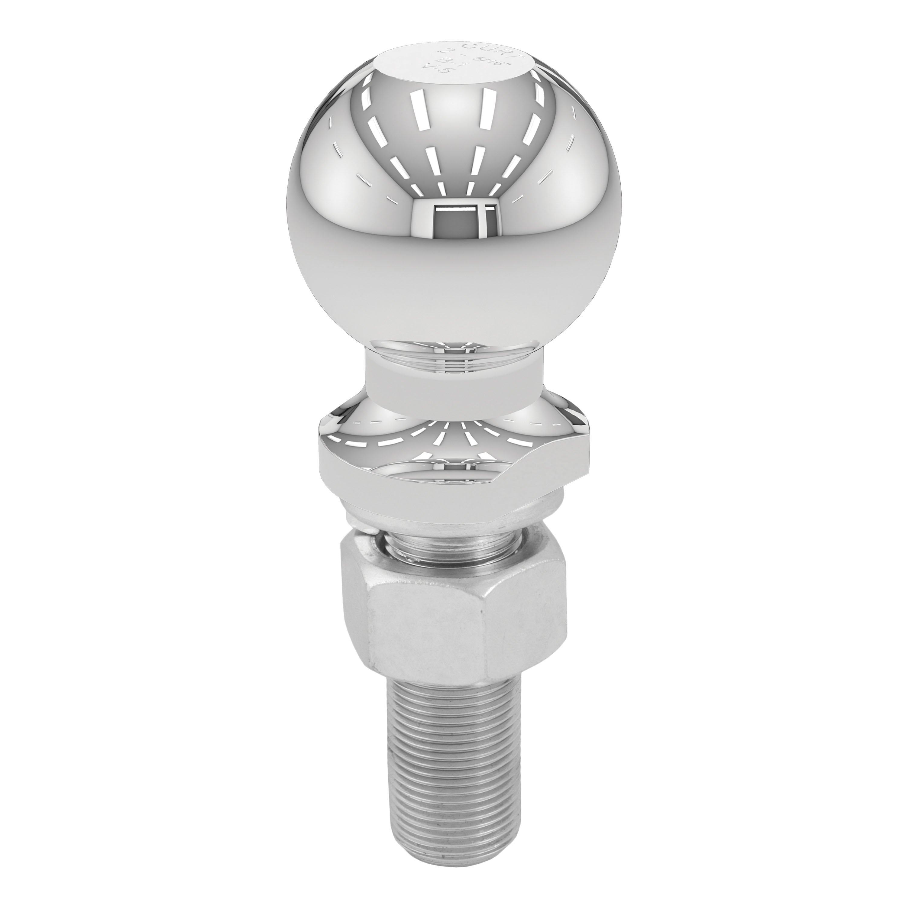 CURT 2-5/16" Trailer Ball (1" x 3" Shank, 6,000 lbs., Chrome, Packaged) 40175 thumbnail 2