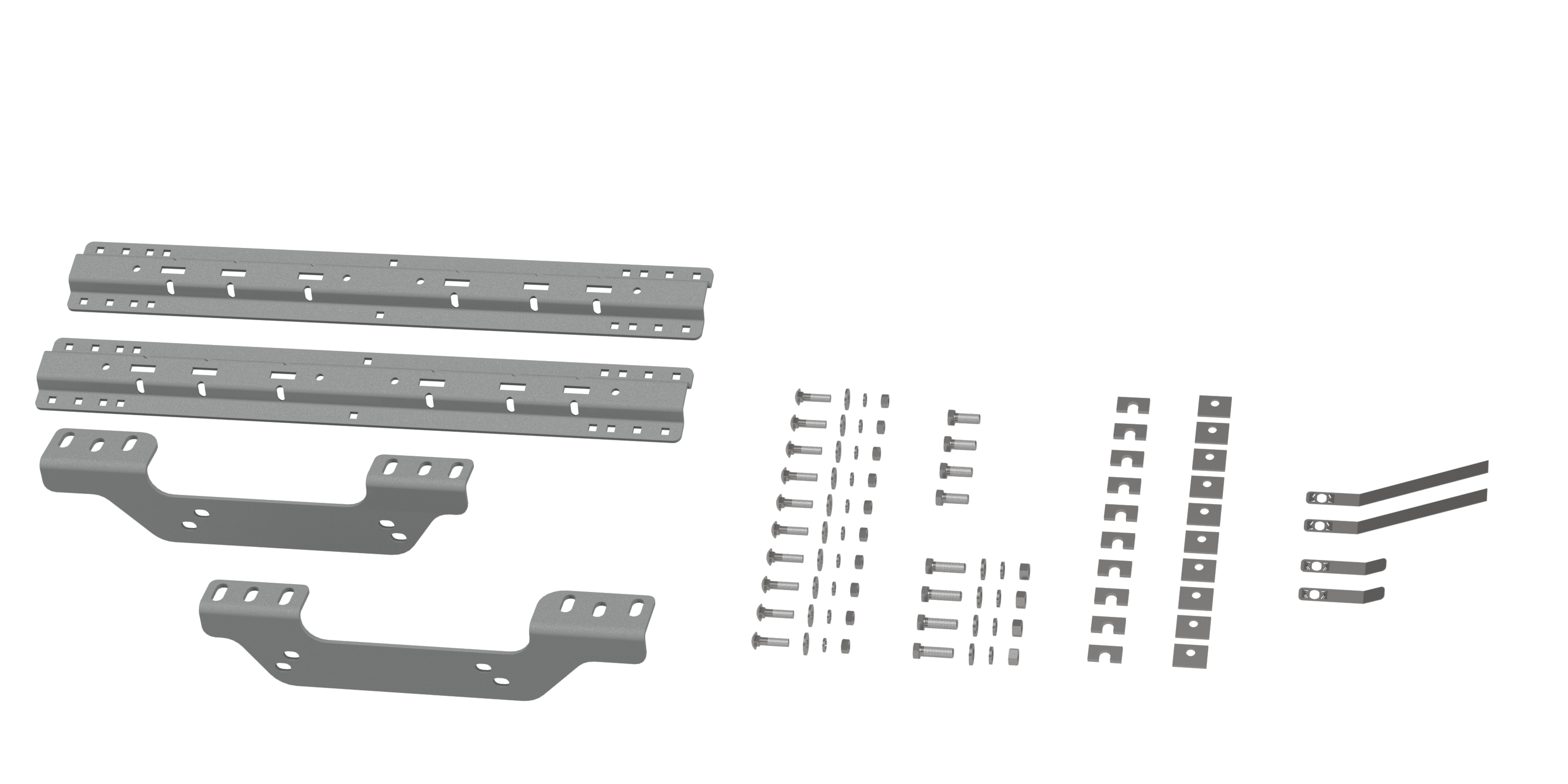 2011-2019 Chevrolet/GMC 2500 & 3500 B&W Custom Installation Kit For Universal Mounting Rails For Some GM Trucks RVK2506 thumbnail 0