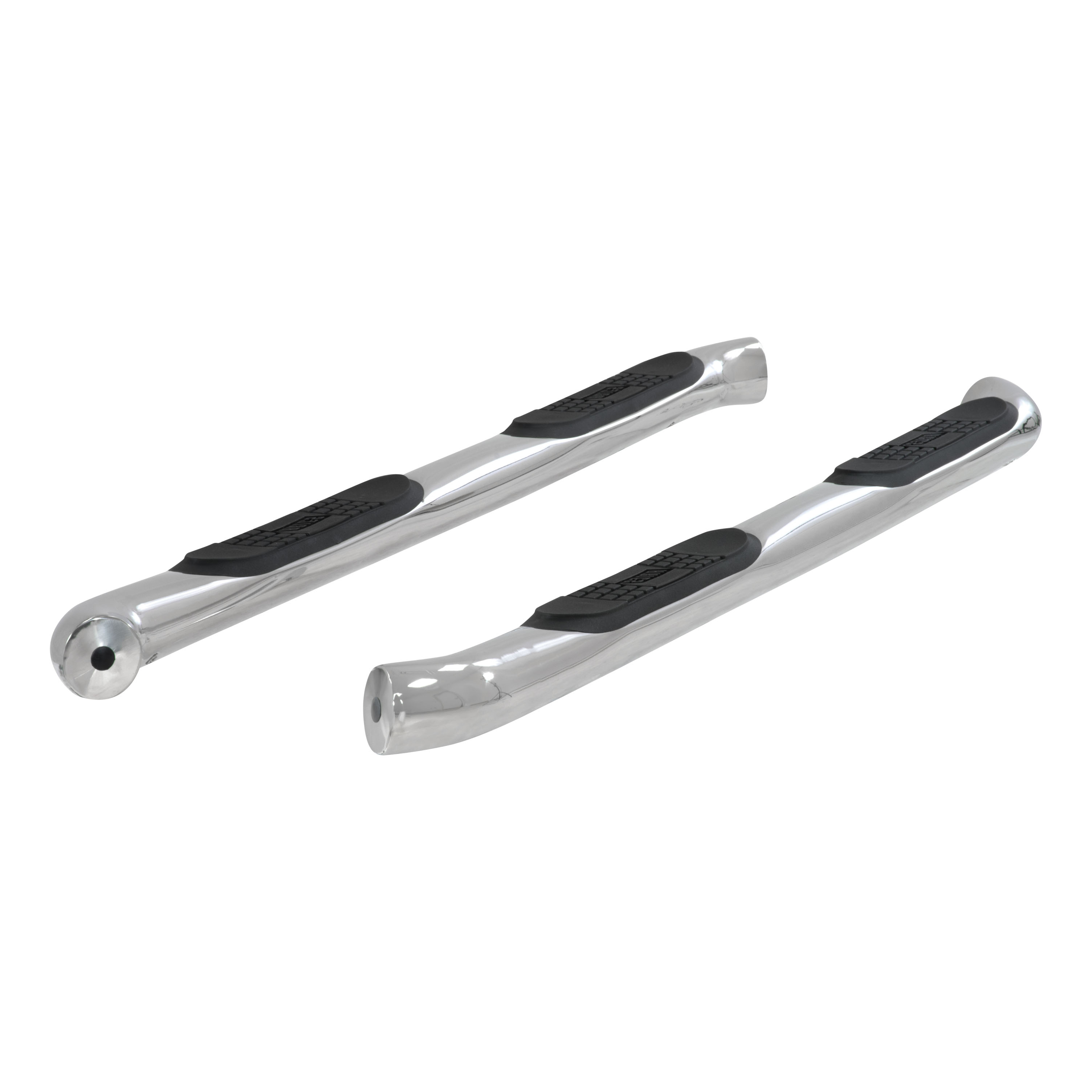 ARIES 3" Round Polished Stainless Side Bars, Select Toyota Highlander Step Nerf Bar Kit thumbnail 1