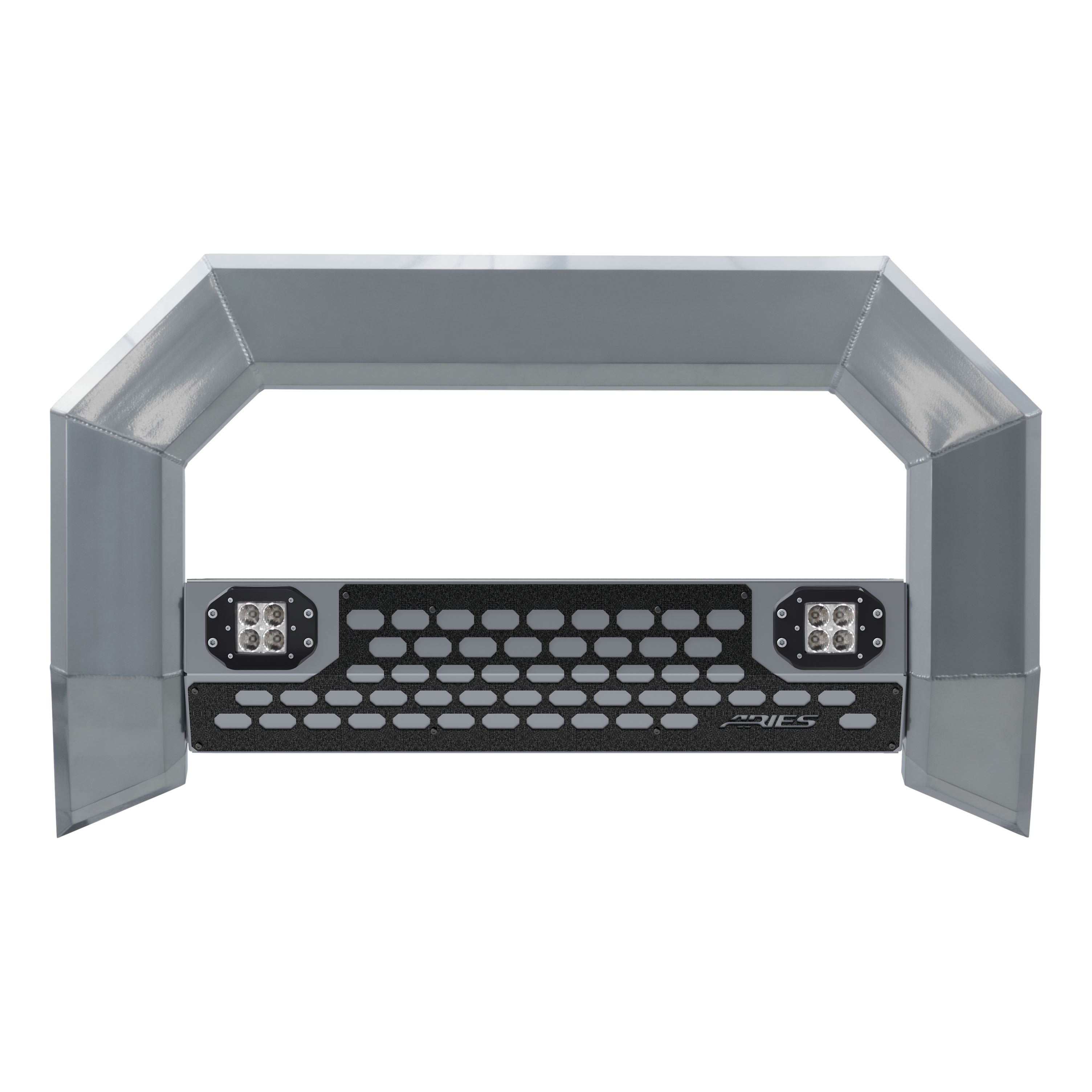 ARIES AdvantEDGE 5-1/2" Chrome Aluminum Bull Bar with Lights, Select Ram 2500, 3500 Brush Guard thumbnail 3