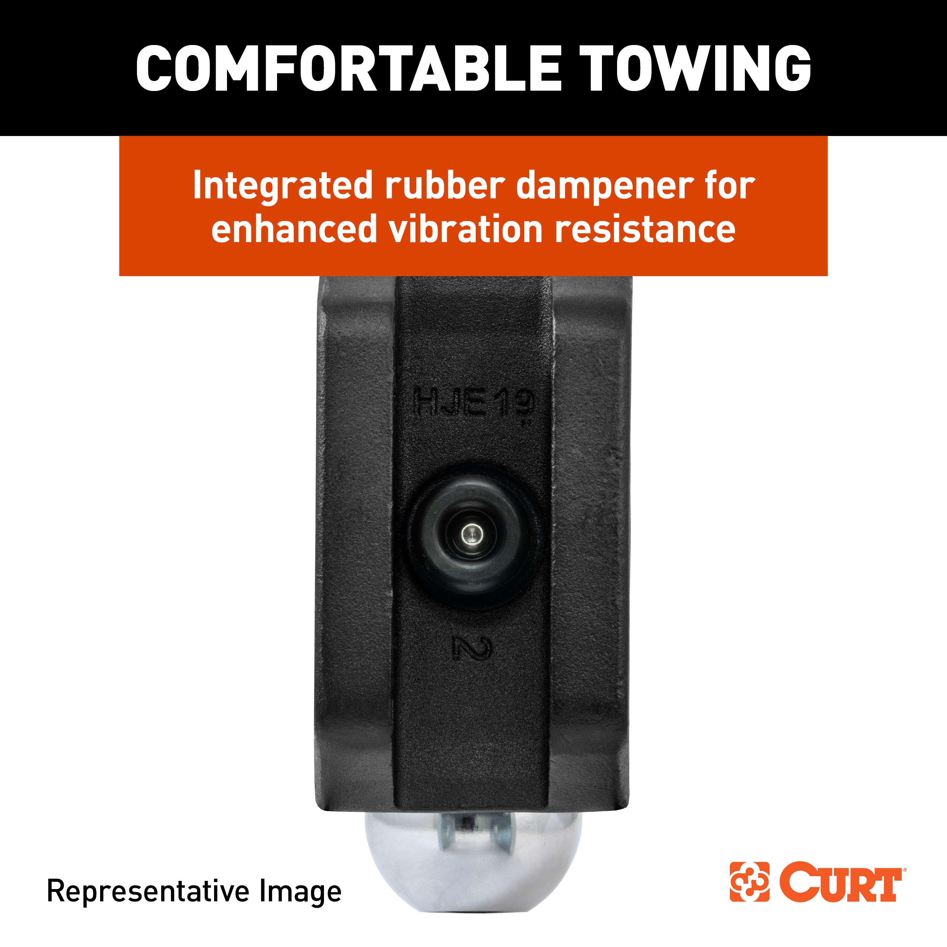 CURT HD Adjustable Trailer Hitch Ball Mount with Dual Ball, 2-1/2" Shank, 20K Trailer Hitch Ball Mount thumbnail 3