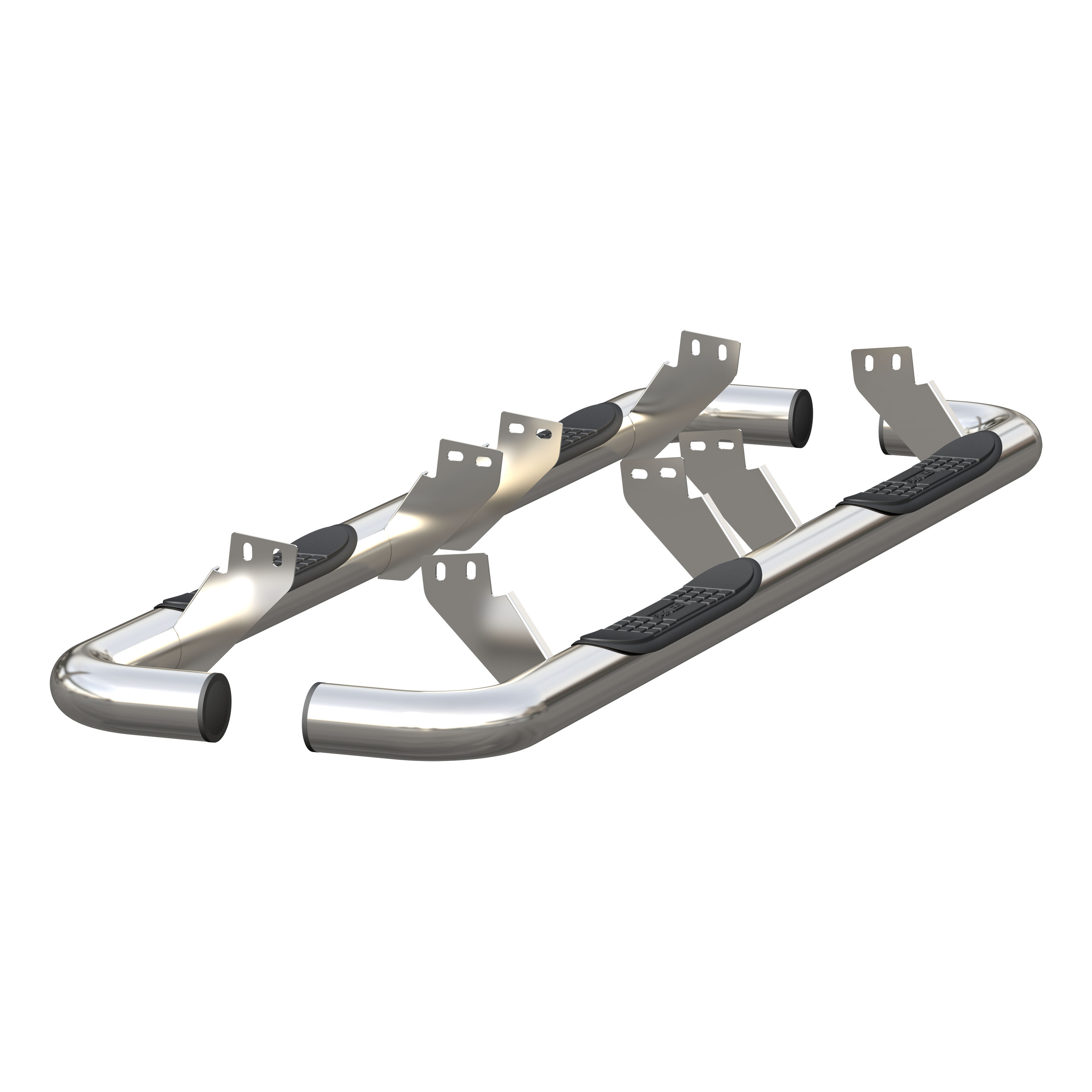 ARIES 3" Round Polished Stainless Side Bars, Select Hummer H2 Step Nerf Bar Kit thumbnail 1
