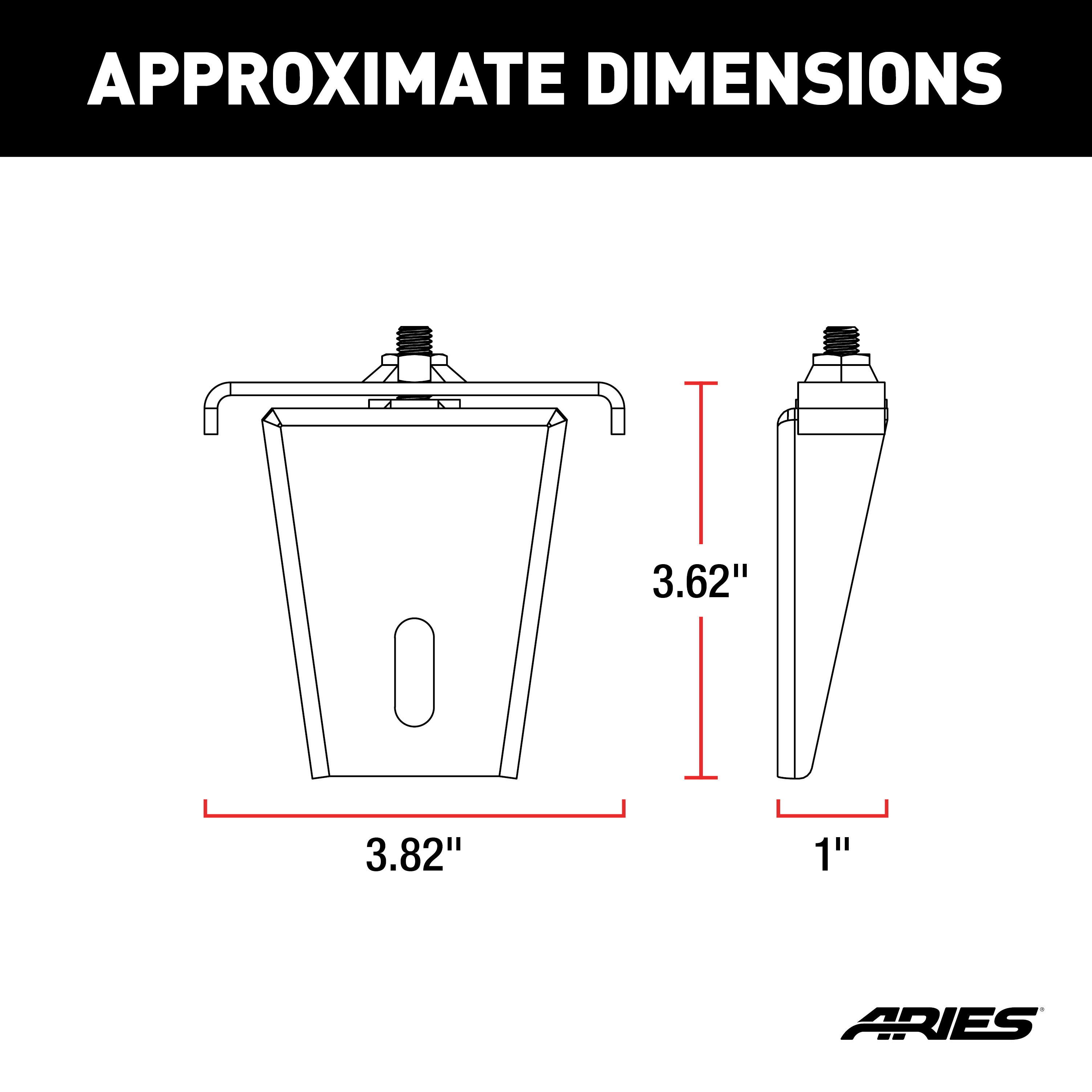 ARIES Headache Rack Light Mounting Brackets (2-Pack) Light Bar thumbnail 7