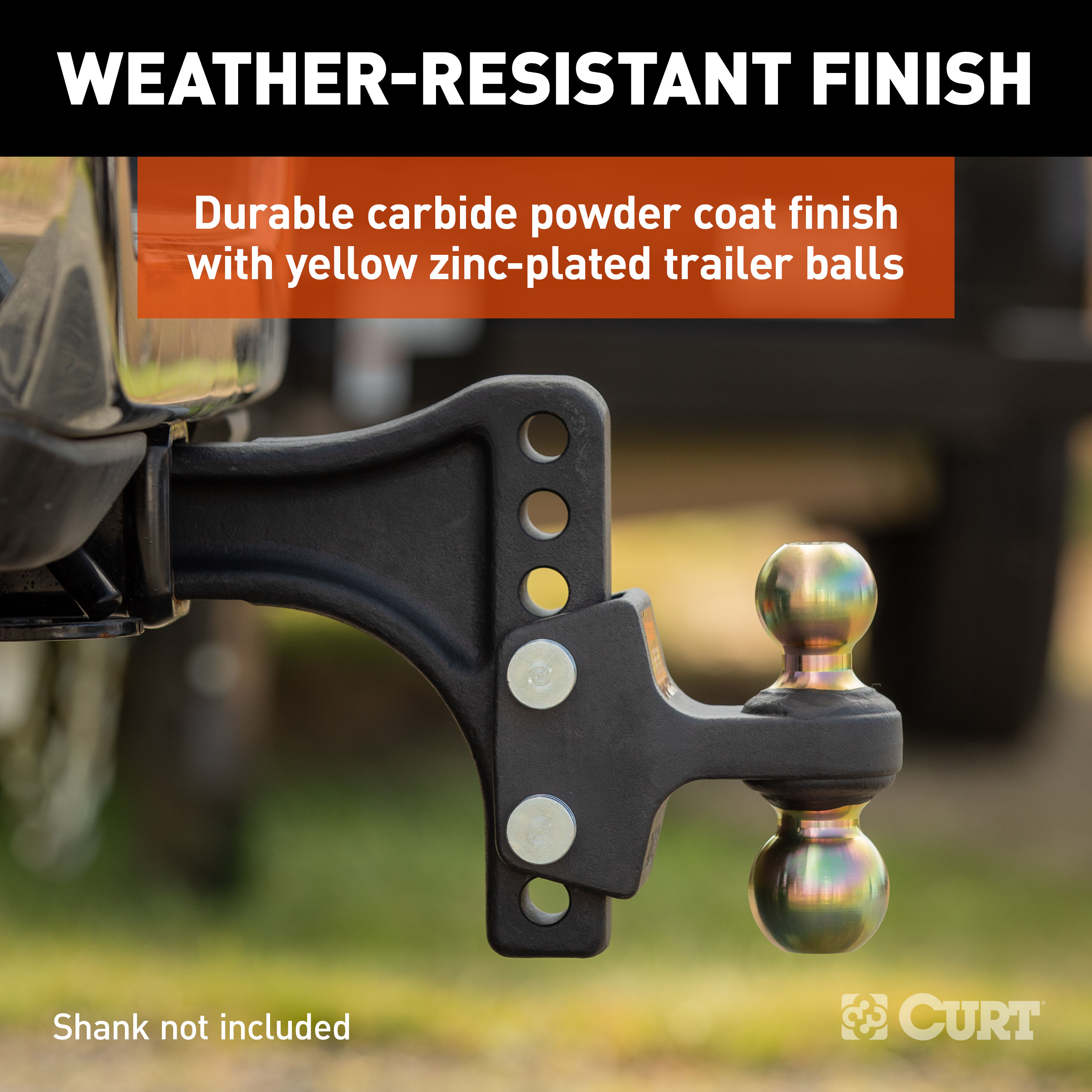 CURT HD Dual Ball Attachment for Weight Distribution Shank Trailer Hitch Ball Mount thumbnail 4