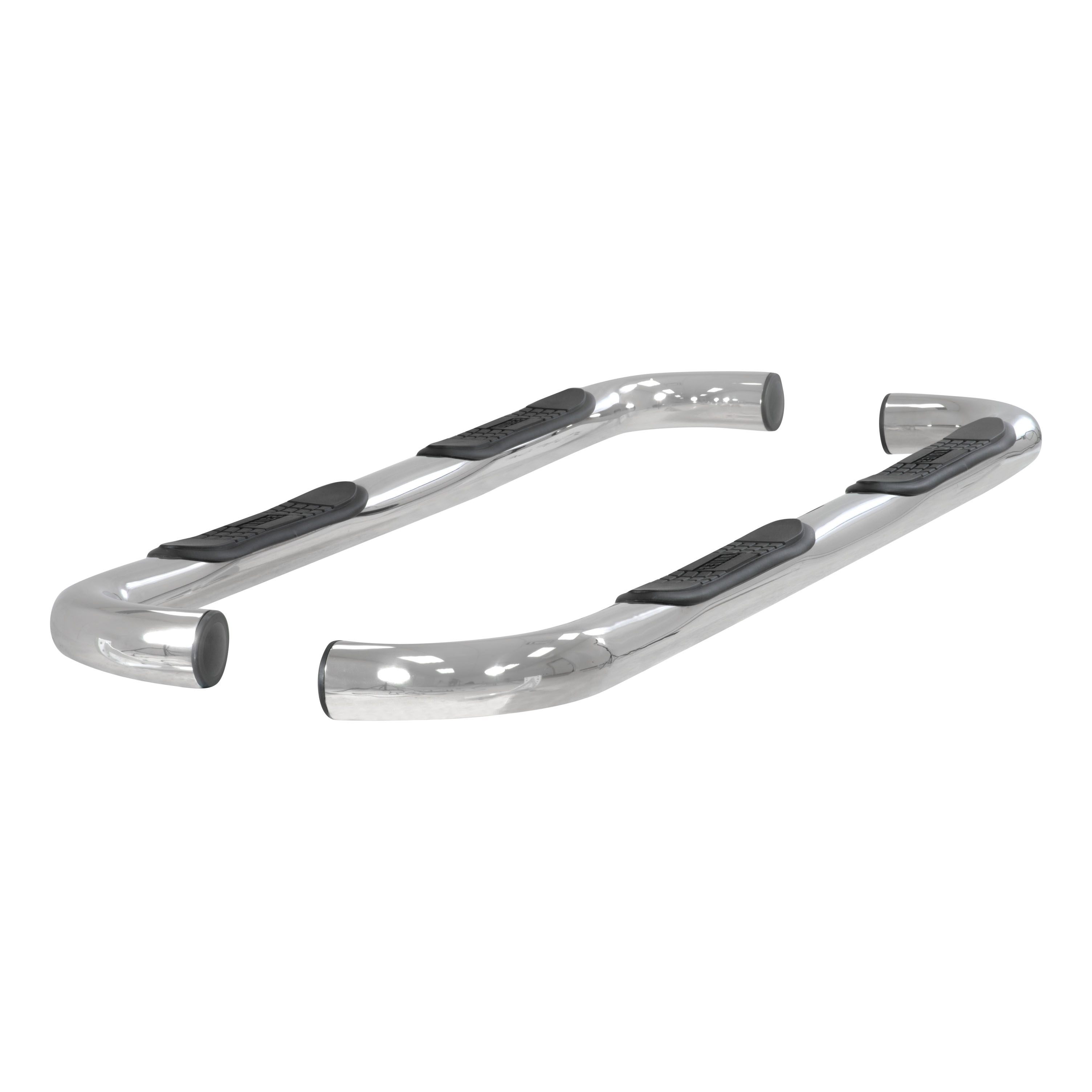 ARIES 3" Round Polished Stainless Side Bars, Select Hummer H3 Step Nerf Bar Kit thumbnail 0