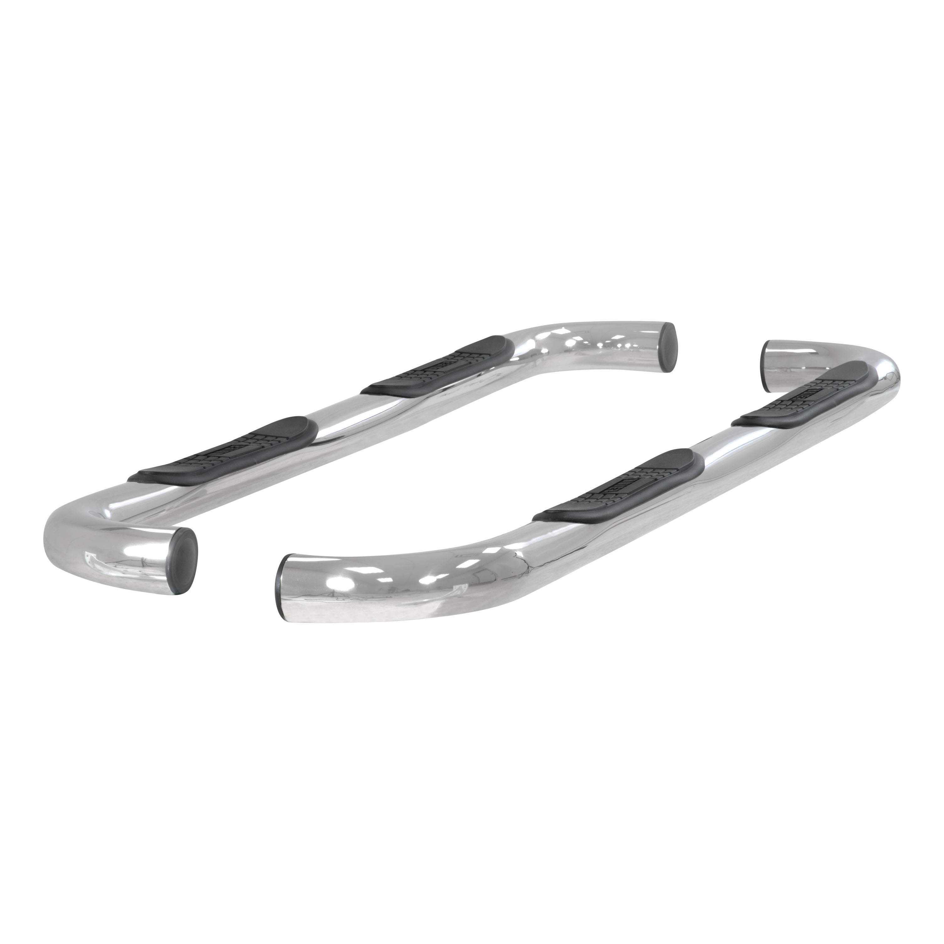 ARIES 3" Round Polished Stainless Side Bars, Select Hummer H3 Step Nerf Bar Kit thumbnail 1