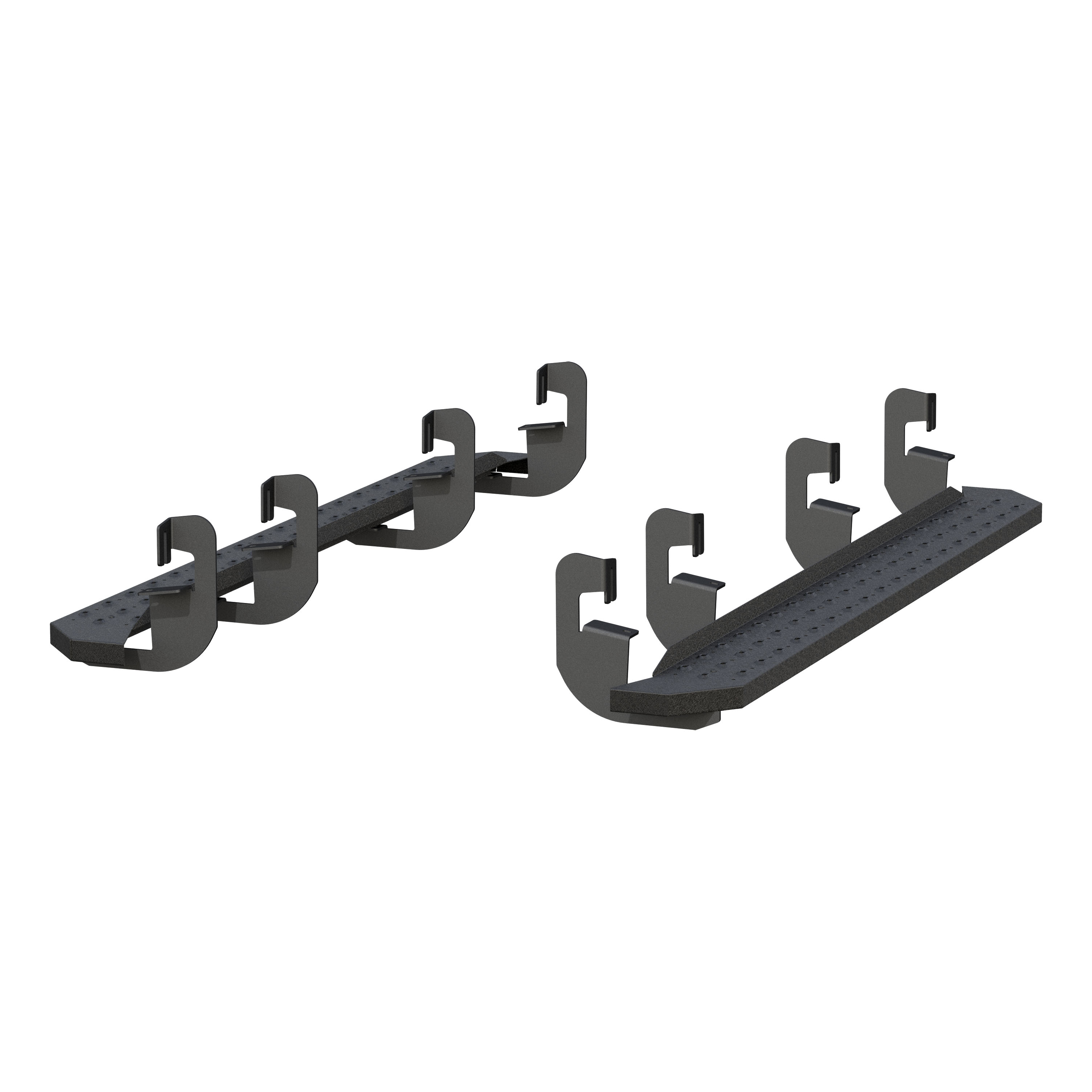 ARIES RidgeStep 6-1/2" x 75" Black Steel Running Boards, Select Silverado, Sierra Crew Step Nerf Bar Kit thumbnail 2