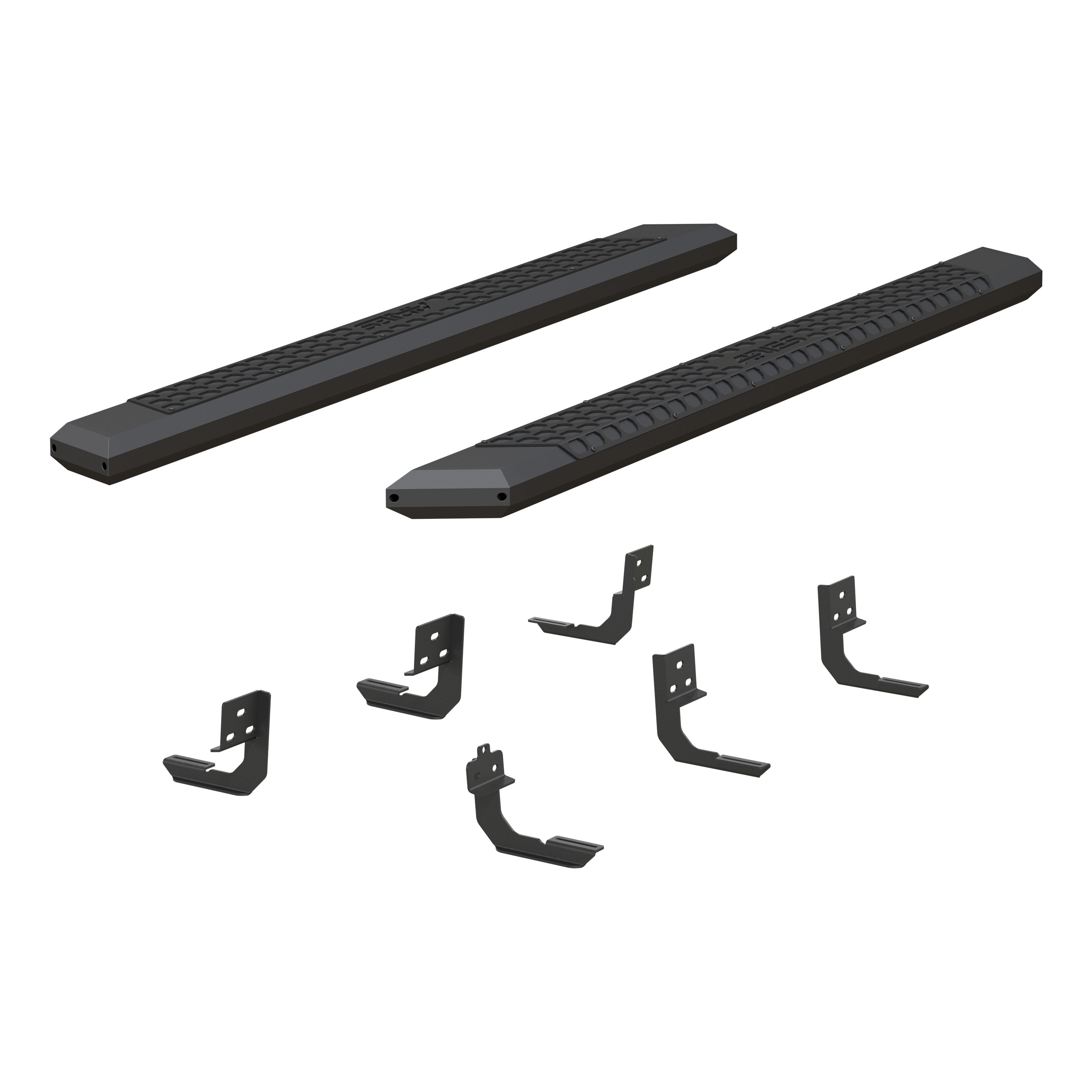 ARIES AdvantEDGE 5-1/2" x 75" Black Aluminum Side Bars, Select Dodge, Ram 1500 Step Nerf Bar Kit thumbnail 2