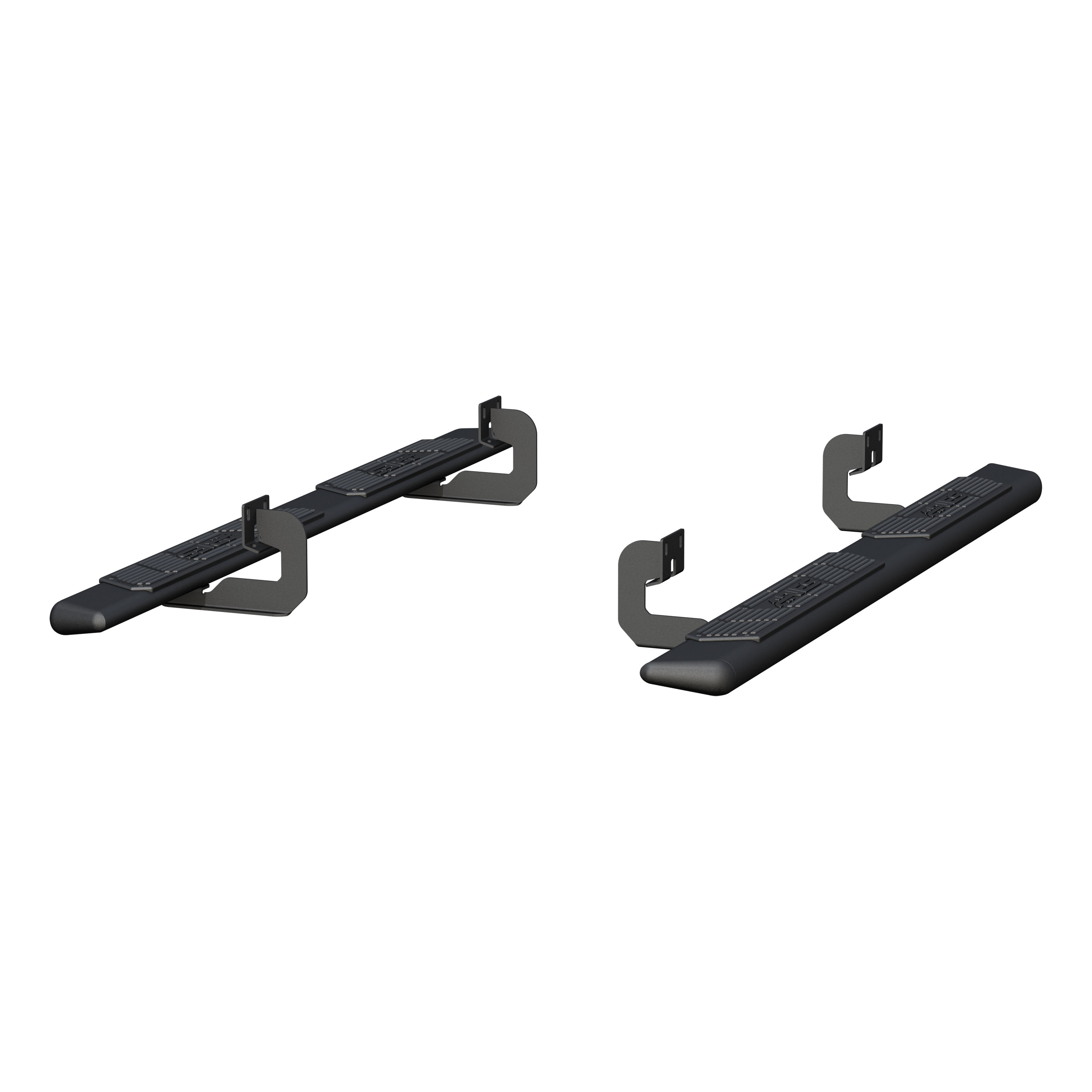 ARIES AscentStep 5-1/2" x 75" Black Steel Running Boards, Select Ford F-150 Step Nerf Bar Kit thumbnail 2