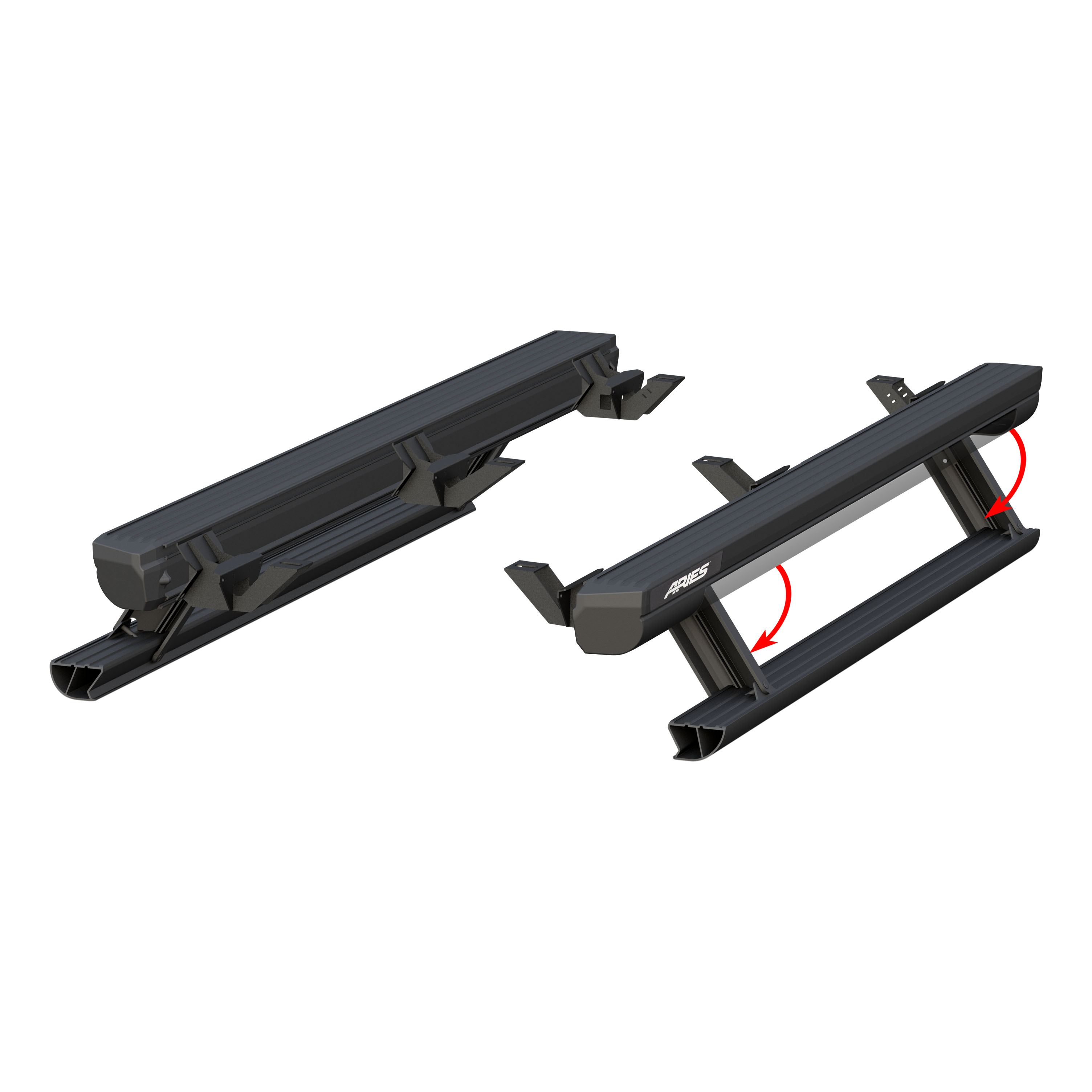ARIES ActionTrac 69.6" Powered Running Boards, Select Jeep Wrangler JL Step Nerf Bar Kit thumbnail 2