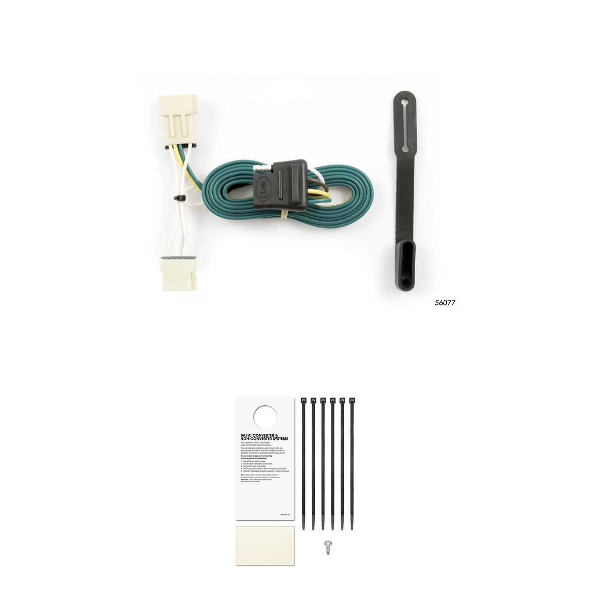 CURT Custom Wiring, 4-Way Flat, Select Montana, Relay, Terraza, Uplander Trailer Connector Kit thumbnail 0