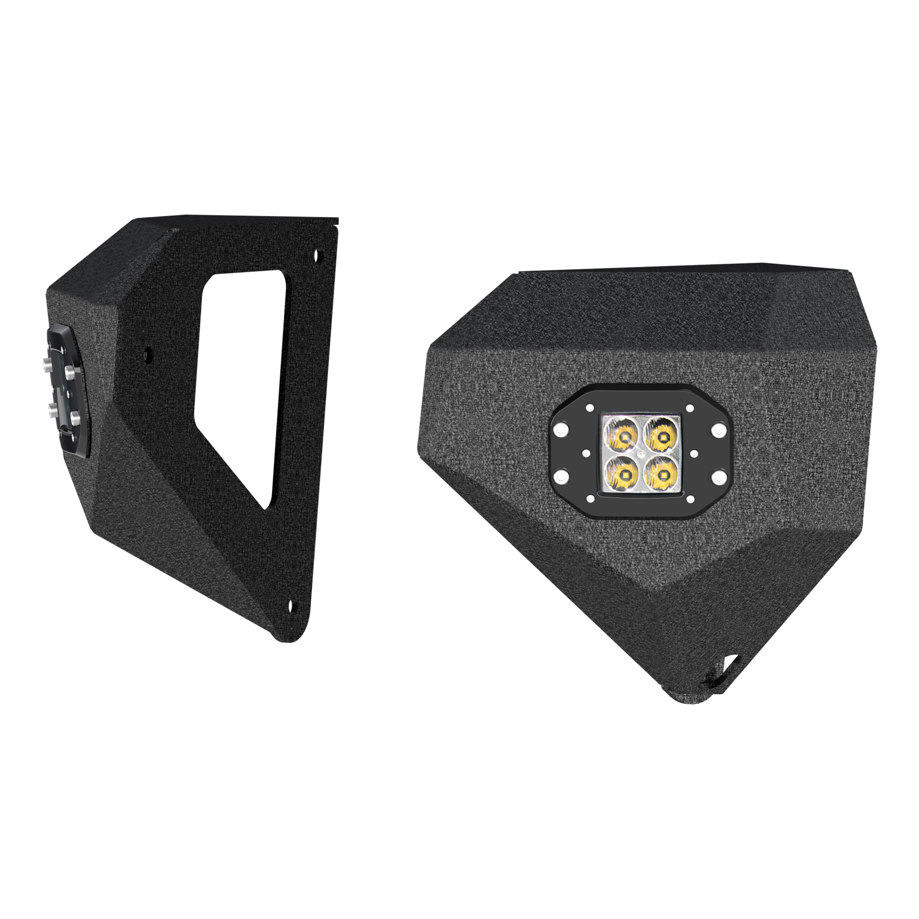 ARIES TrailChaser Jeep Wrangler, Gladiator Aluminum Front Bumper Corners with LEDs Bumper thumbnail 0