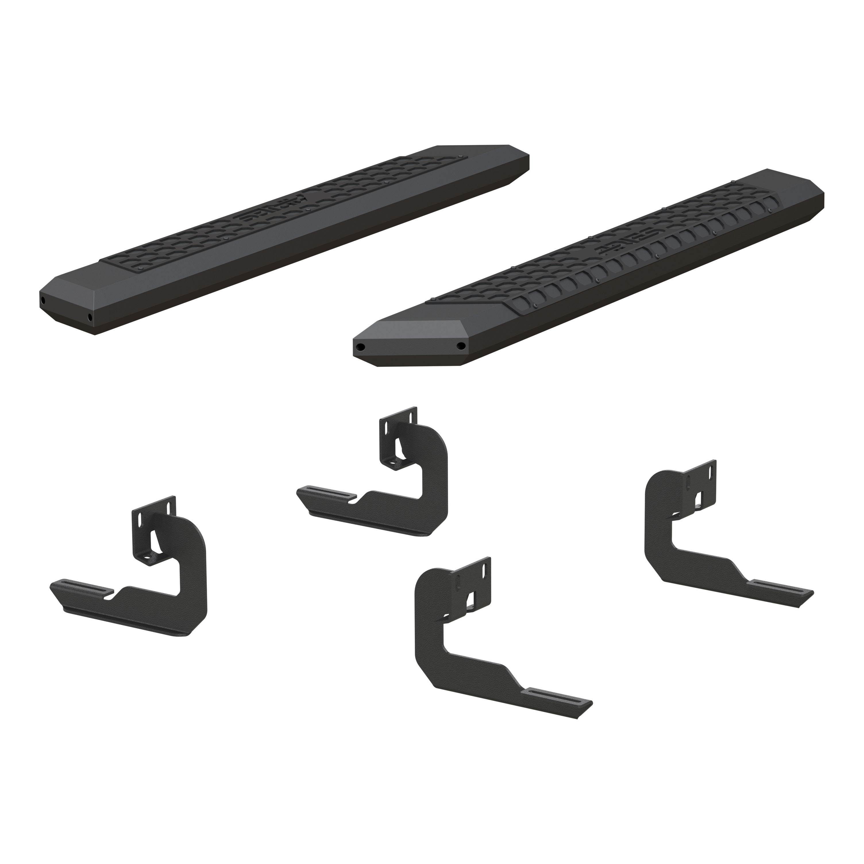 ARIES AdvantEDGE 5-1/2" x 53" Black Aluminum Side Bars, Select Ford F-150 Step Nerf Bar Kit thumbnail 0