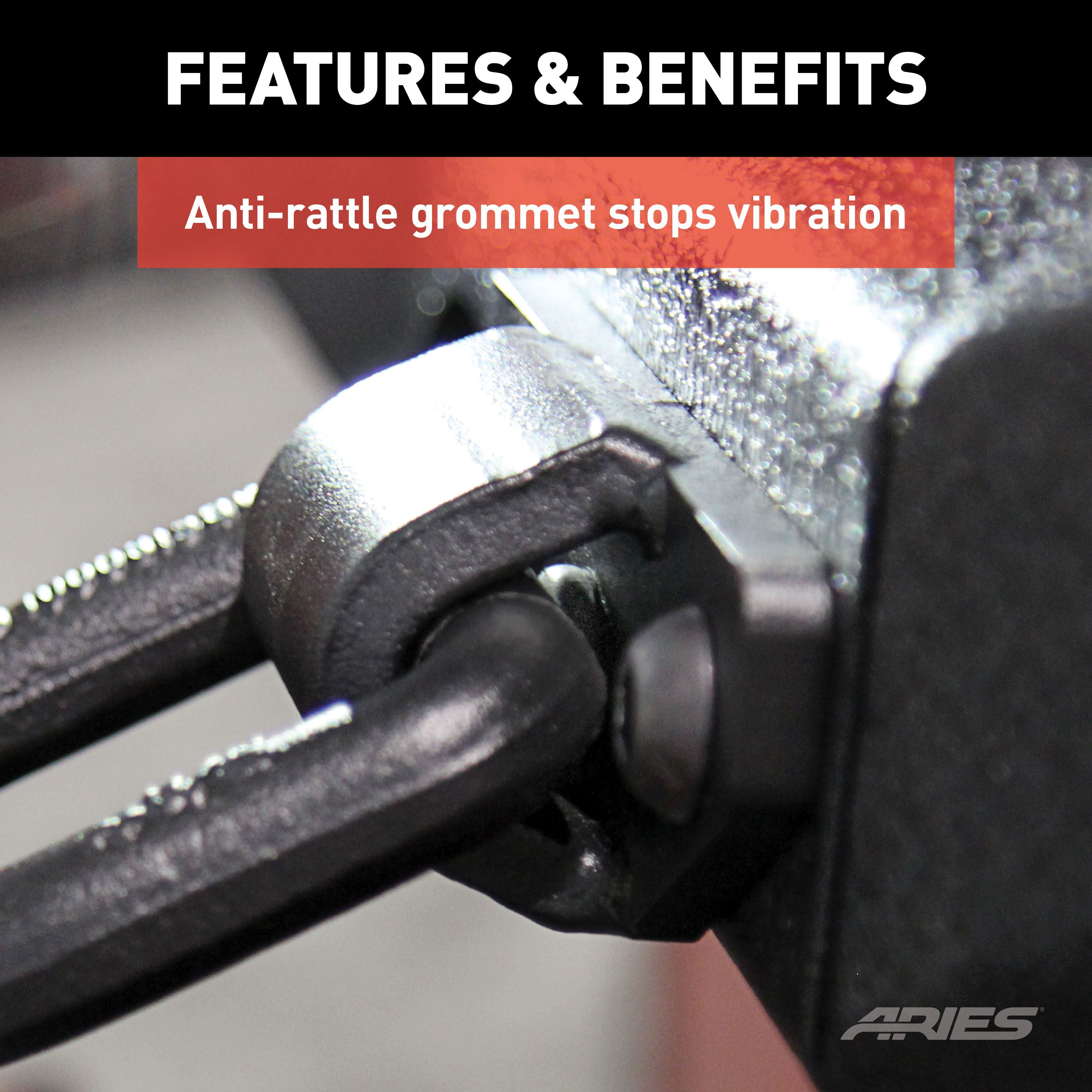 ARIES Bolt-On Anti-Rattle D-Rings (9,000 lbs, 2-Pack) Bumper D-Ring thumbnail 4