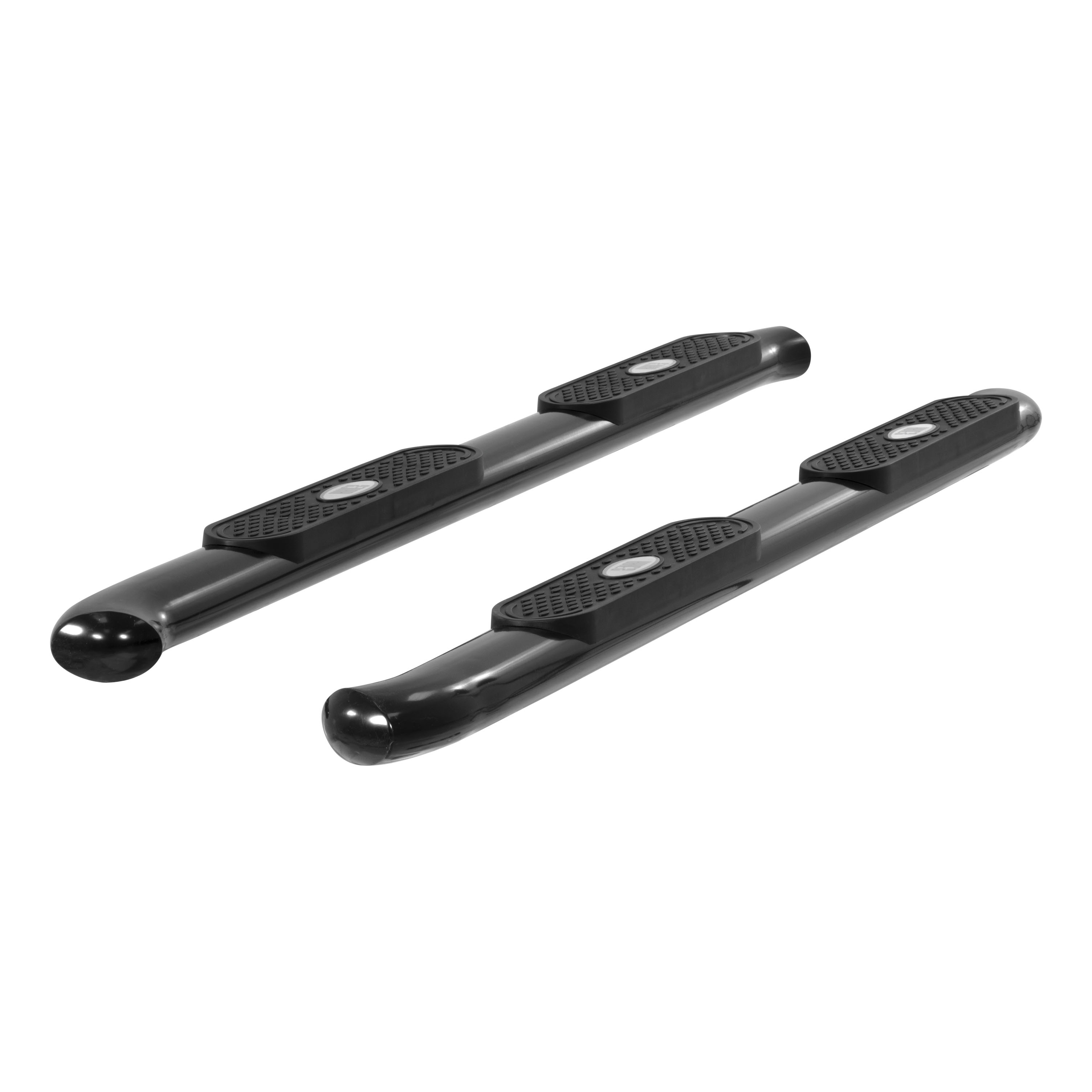 ARIES 4" Black Steel Oval Side Bars, Select Silverado, GMC Sierra 1500, 2500, 3500 HD Step Nerf Bar Kit thumbnail 0