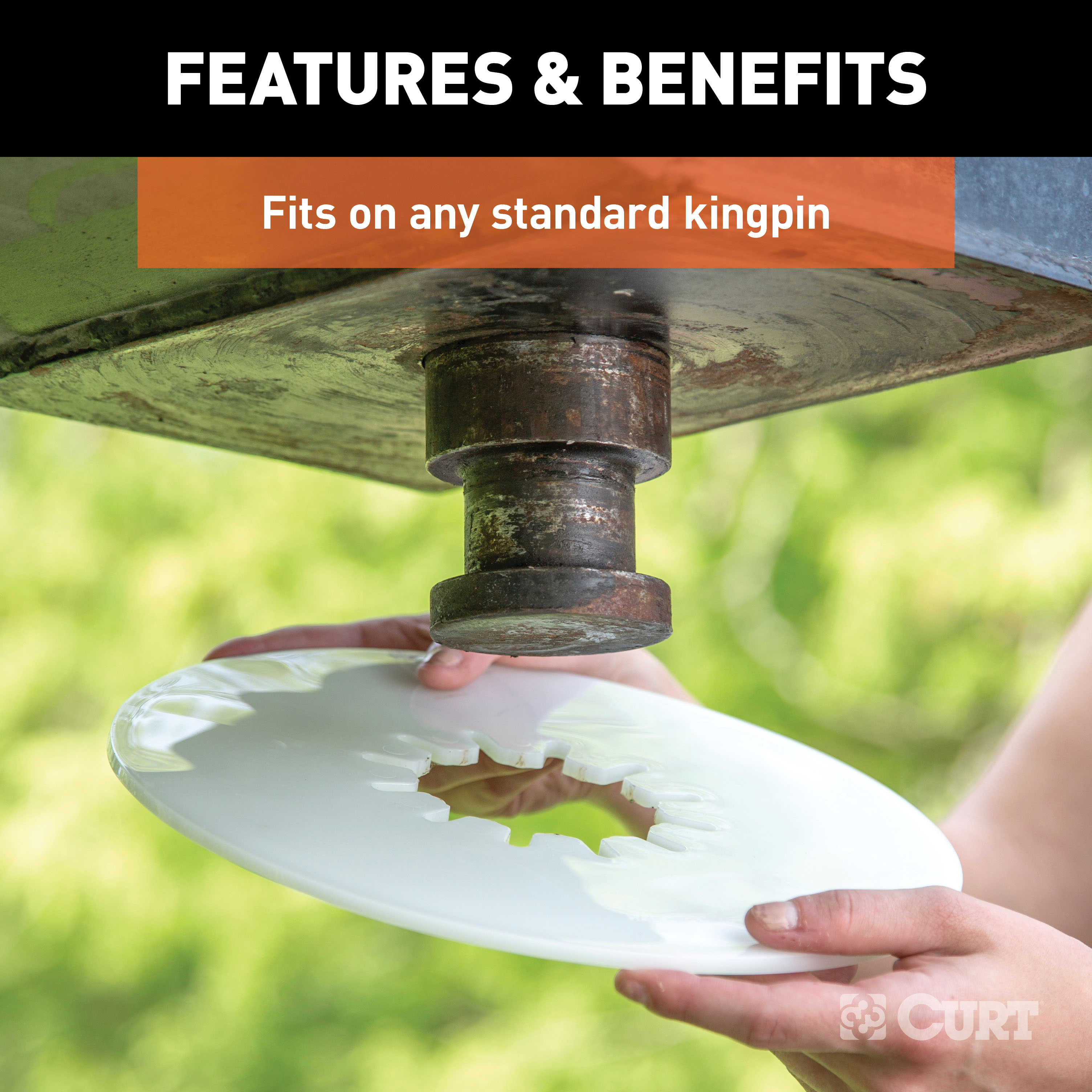 CURT 10" 5th Wheel Lube Plates (25-Pack) Fifth Wheel Trailer Hitch Lube Plate thumbnail 3