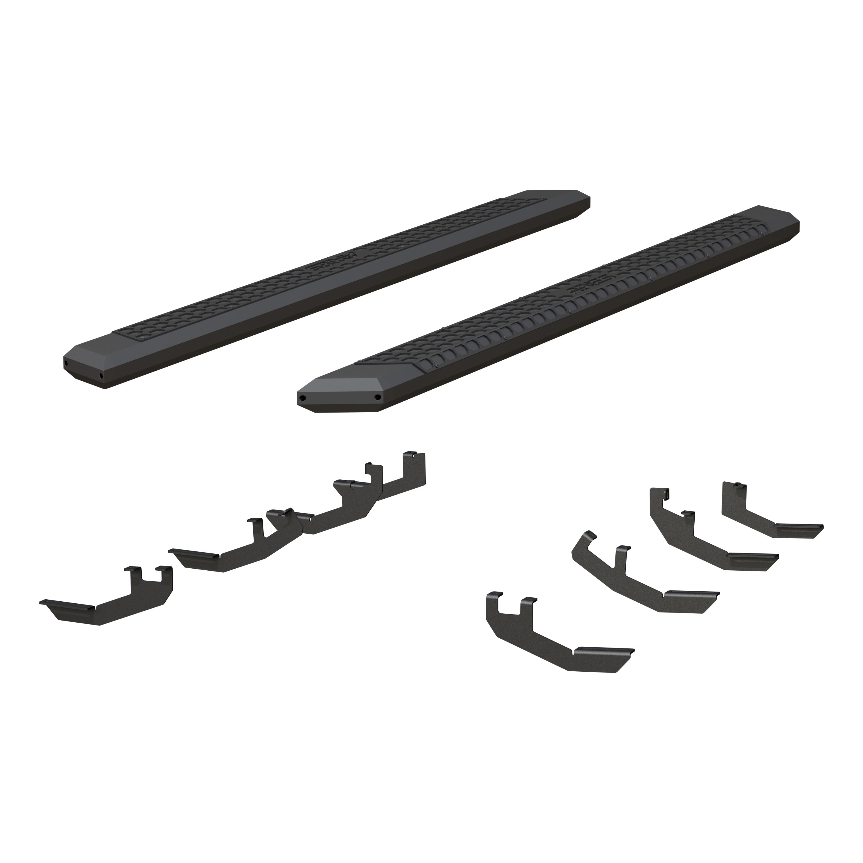 ARIES AdvantEDGE 5-1/2" x 85" Black Aluminum Side Bars, Select Honda Ridgeline Step Nerf Bar Kit thumbnail 0