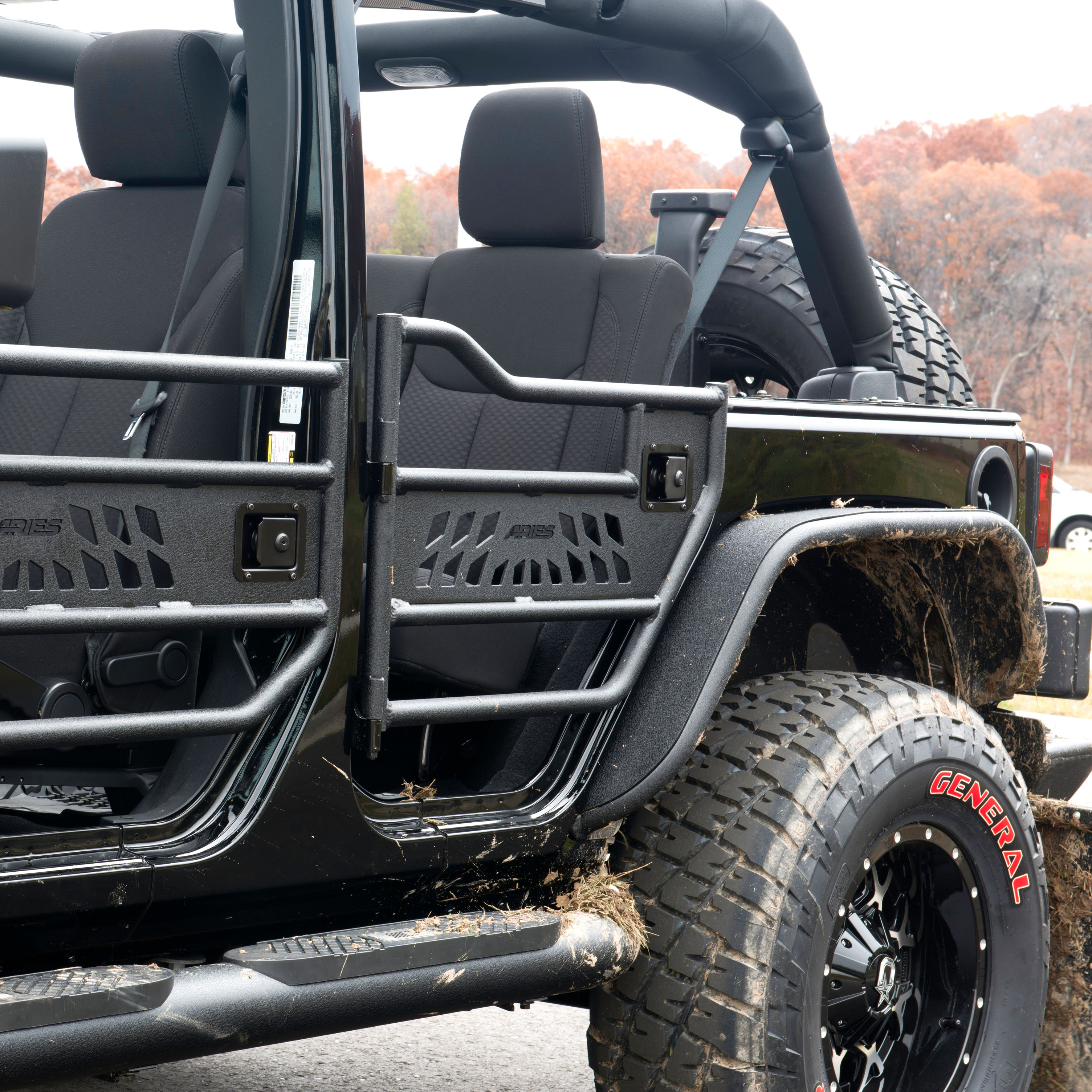 ARIES Jeep Wrangler JK Aluminum Rear Tube Doors Door thumbnail 9