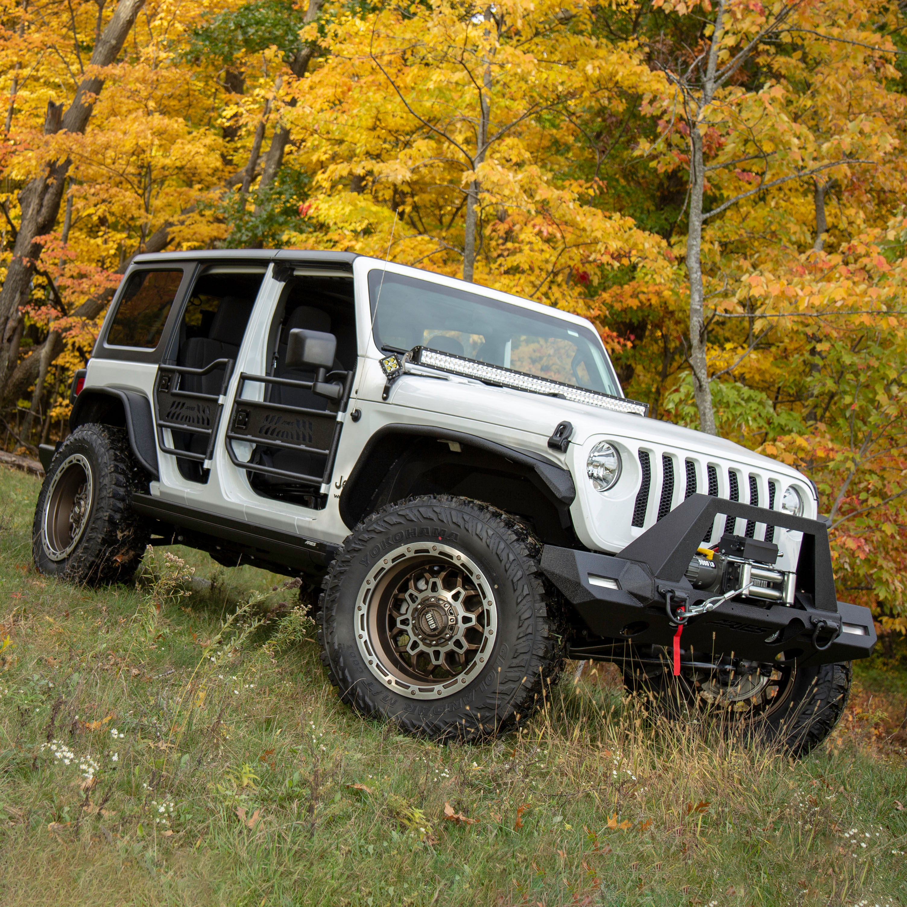 ARIES Jeep Wrangler JL Black Aluminum Front Fender Flares Fender Flare thumbnail 7