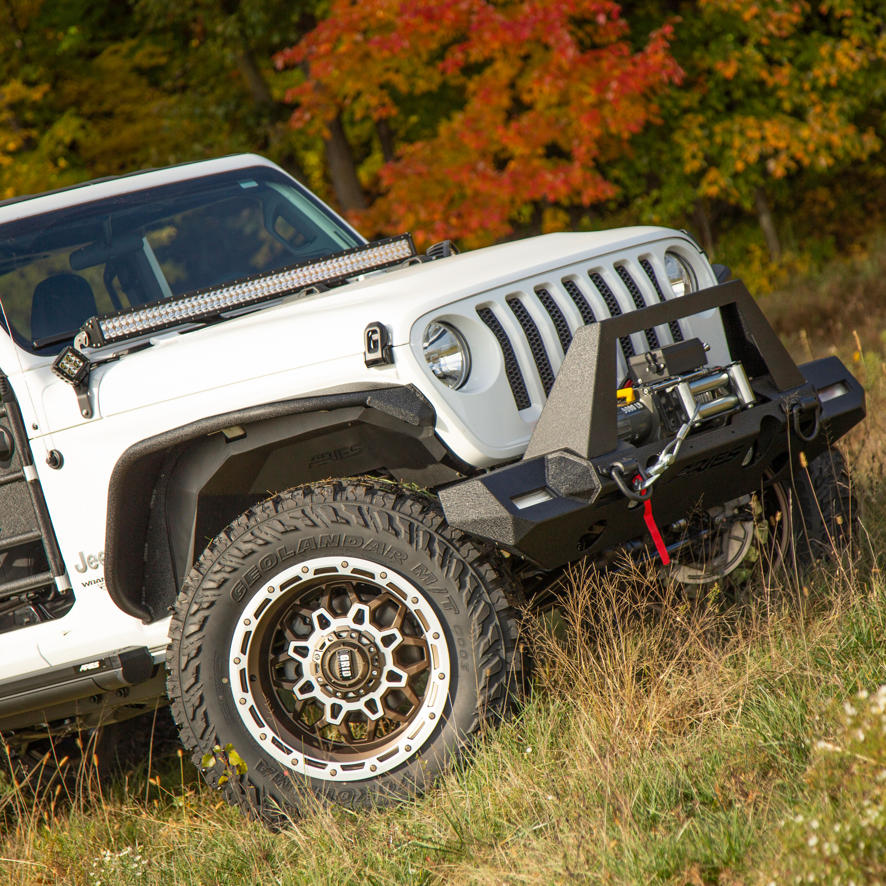 ARIES Jeep Wrangler JL Black Aluminum Front Fender Flares Fender Flare thumbnail 8