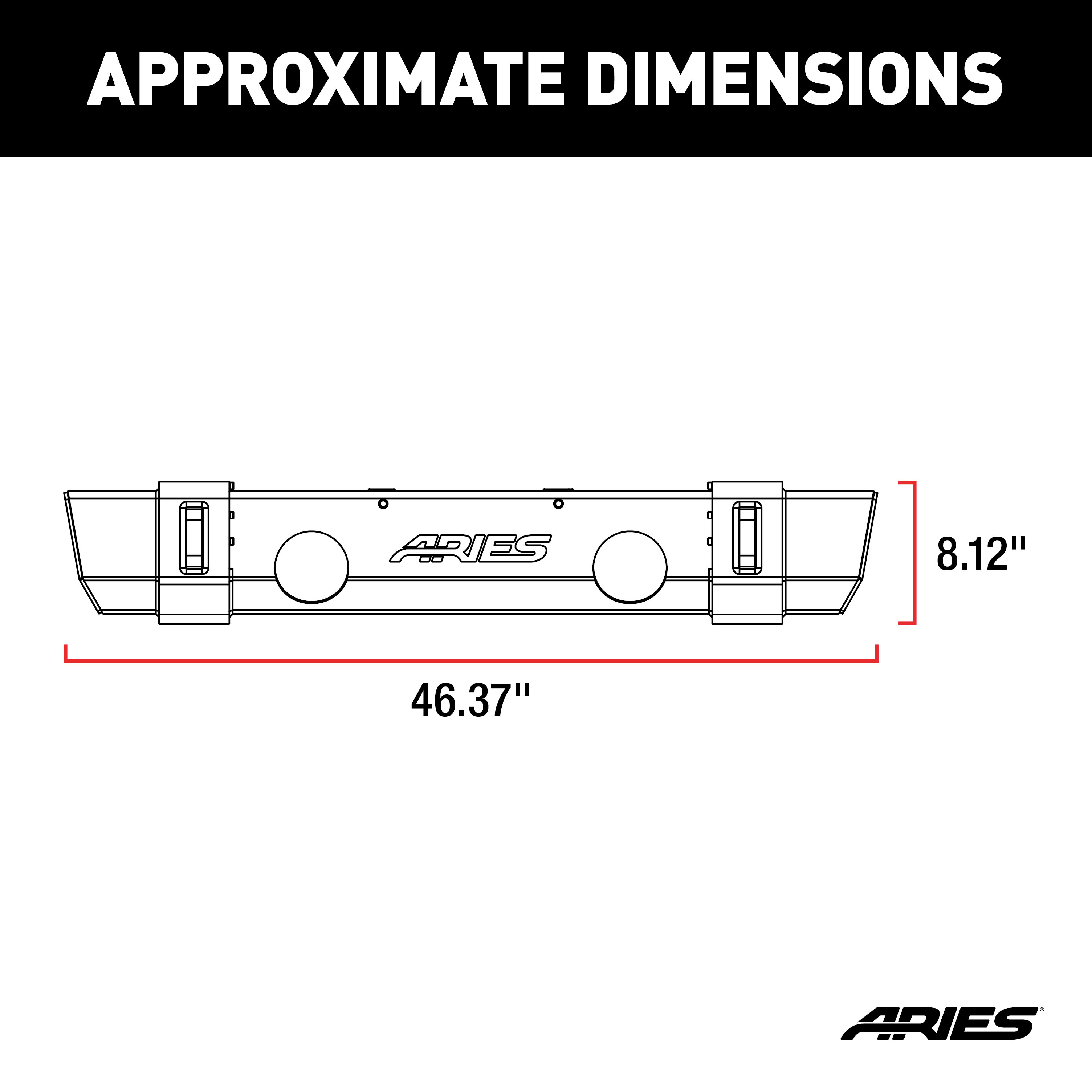 ARIES TrailCrusher Jeep Wrangler JL, Gladiator Steel Front Bumper, 12.5K Bumper thumbnail 2