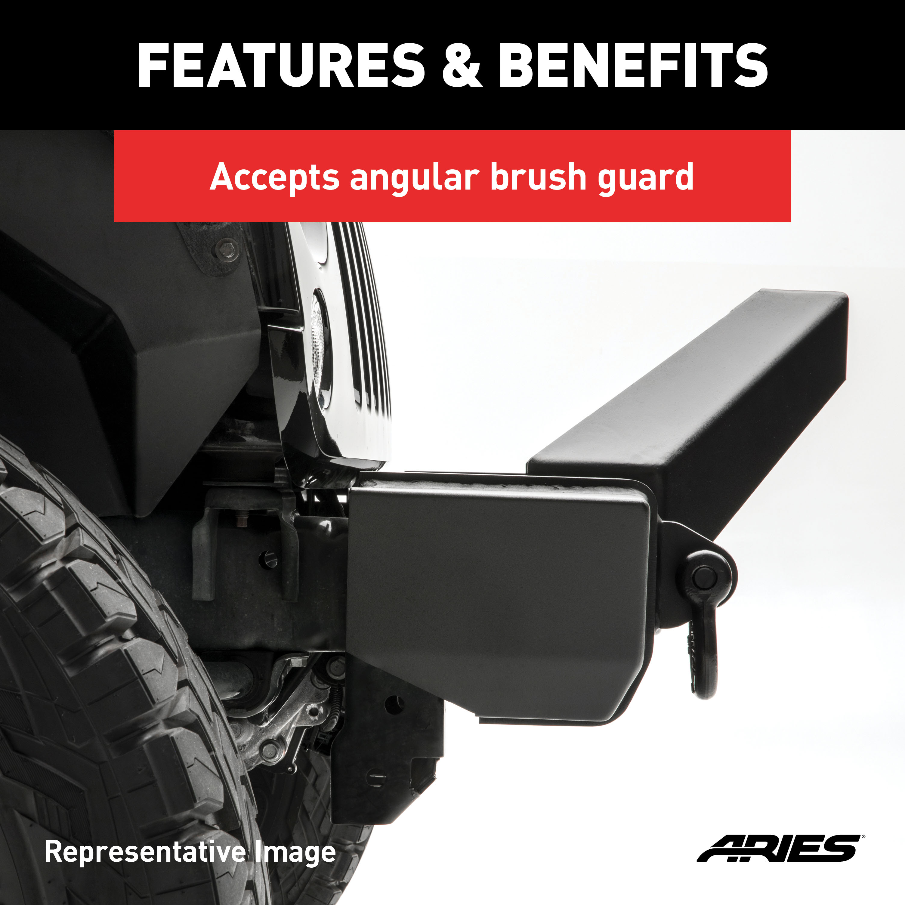 ARIES TrailCrusher Jeep Wrangler JL, Gladiator Steel Front Bumper, 12.5K Bumper thumbnail 5