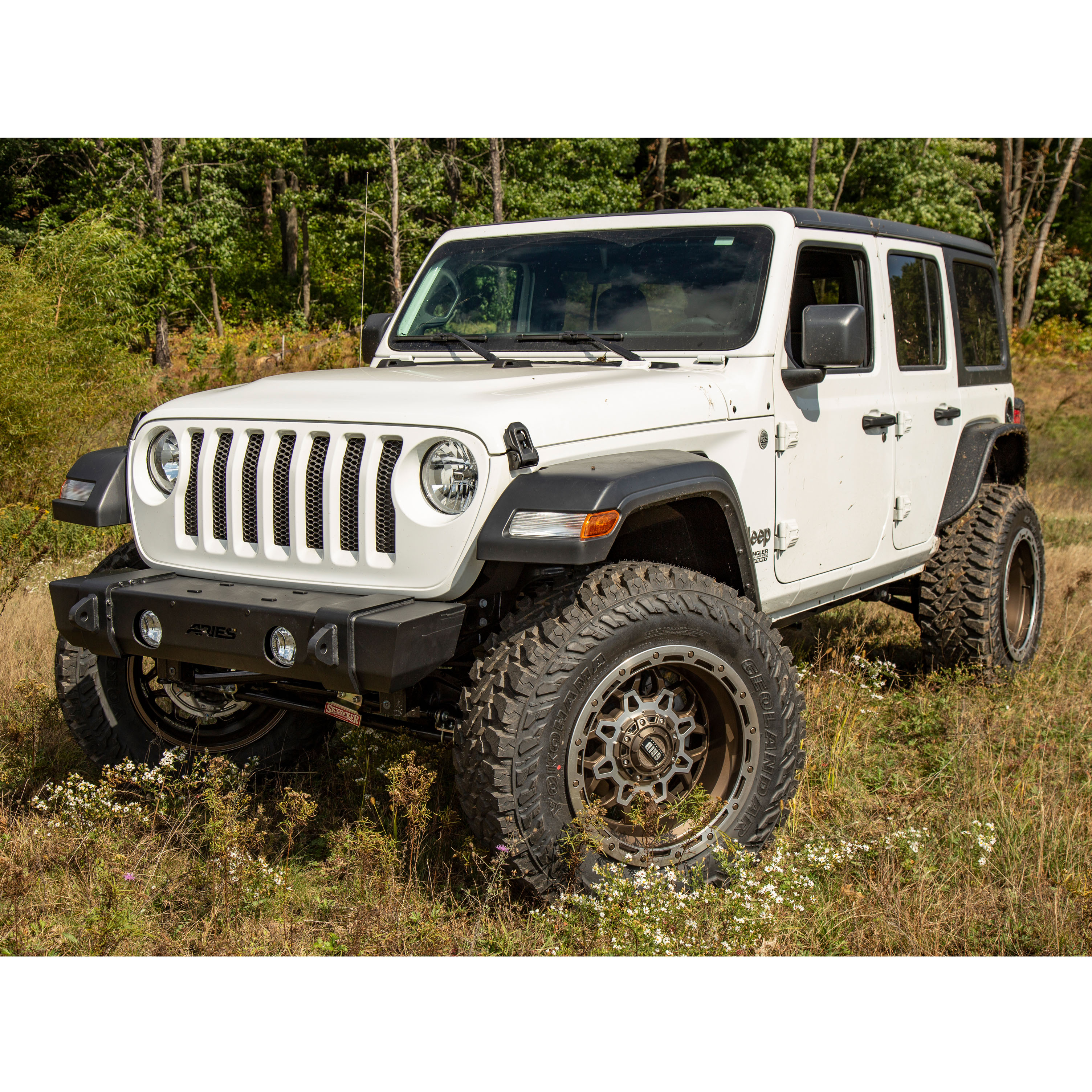 ARIES TrailCrusher Jeep Wrangler JL, Gladiator Steel Front Bumper, 12.5K Bumper thumbnail 7