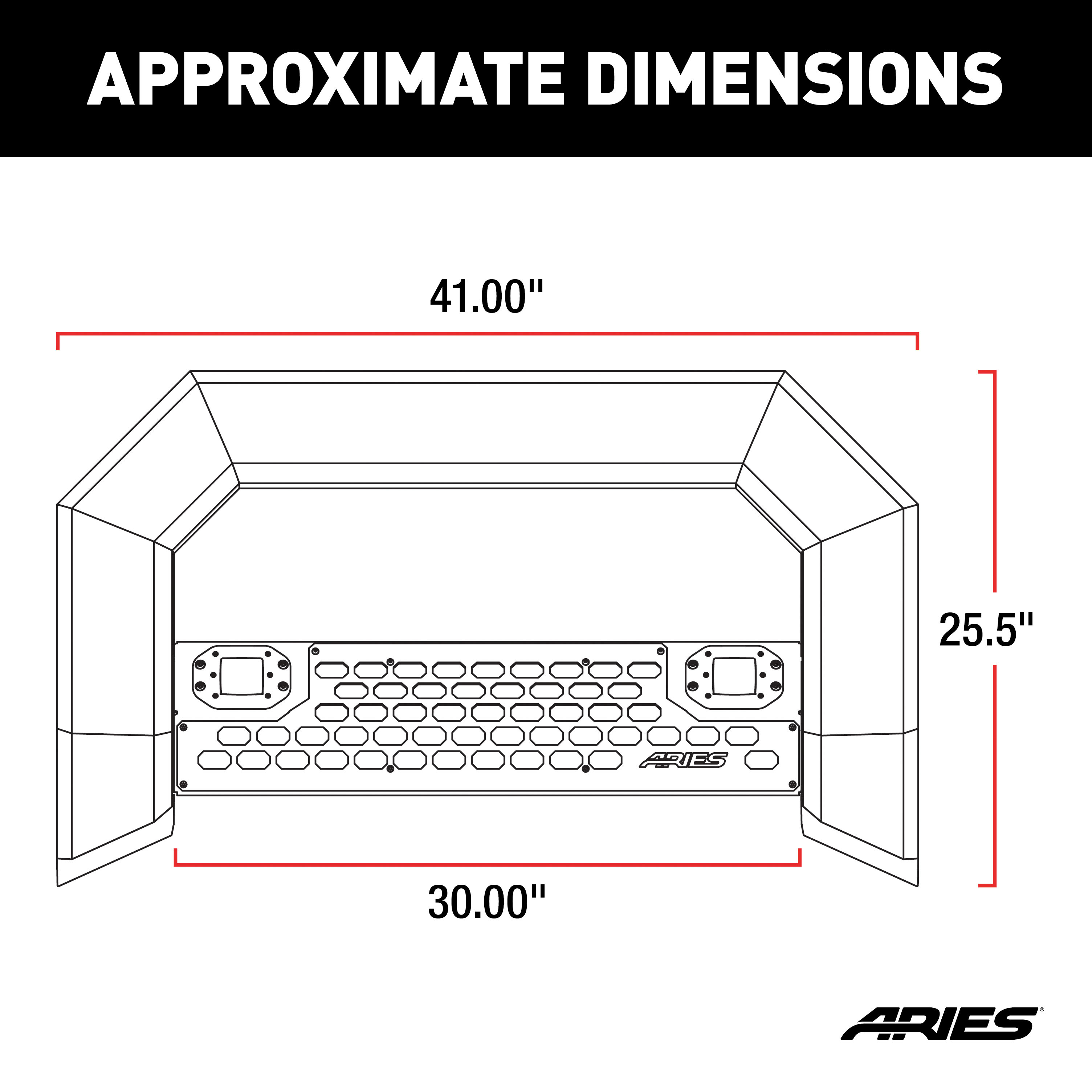 ARIES AdvantEDGE 5-1/2" Black Aluminum Bull Bar with Lights, Select Ford F-150 Brush Guard thumbnail 1