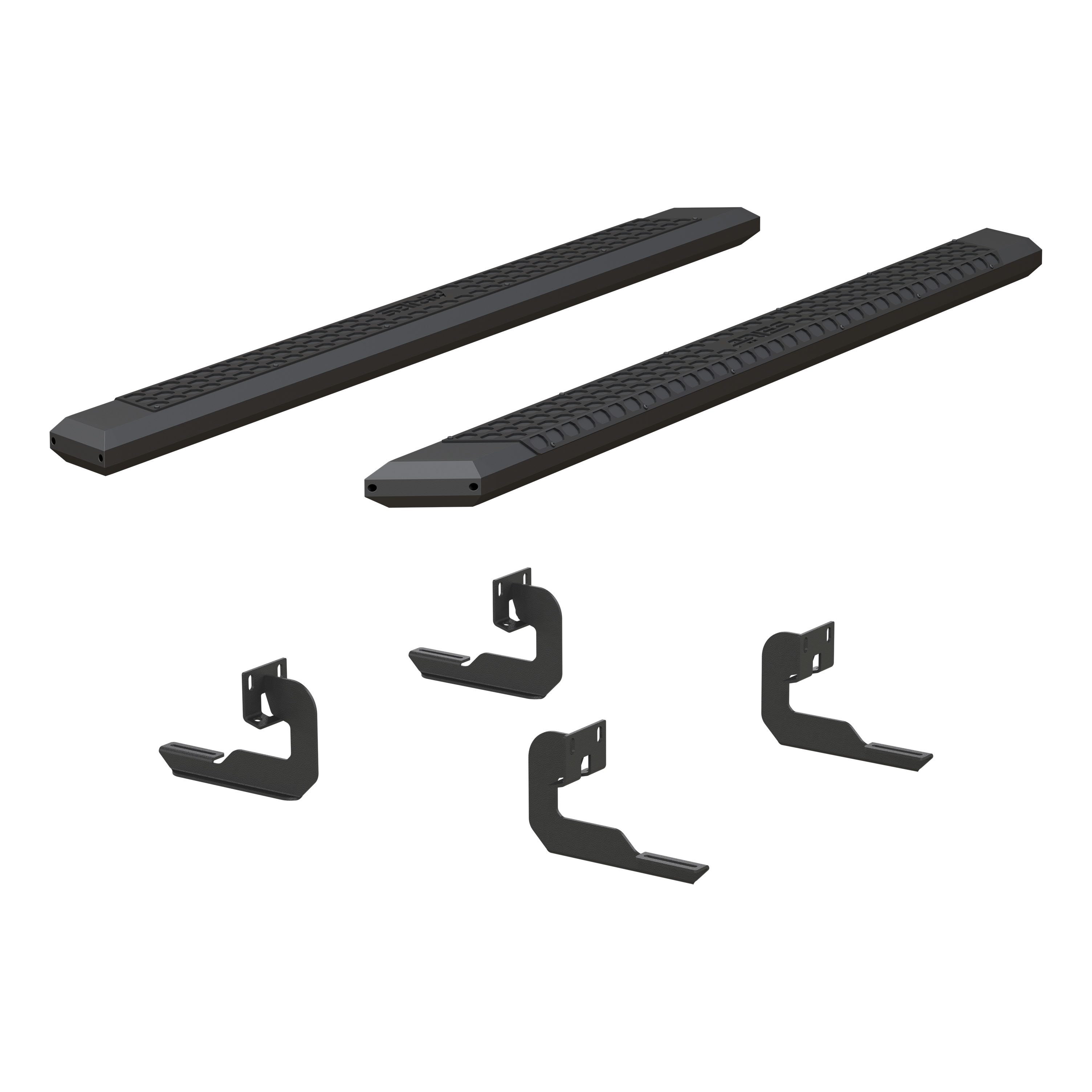 ARIES AdvantEDGE 5-1/2" x 85" Black Aluminum Side Bars, Select Ford F-150 Step Nerf Bar Kit thumbnail 2
