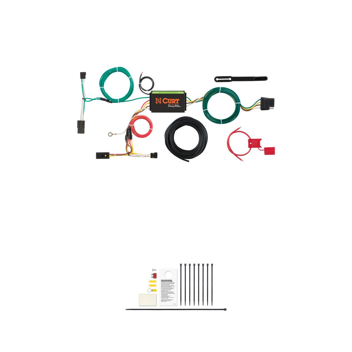 CURT Custom Wiring Harness, 4-Way Flat Output, Select Chevrolet Captiva Sport Trailer Connector Kit thumbnail 0