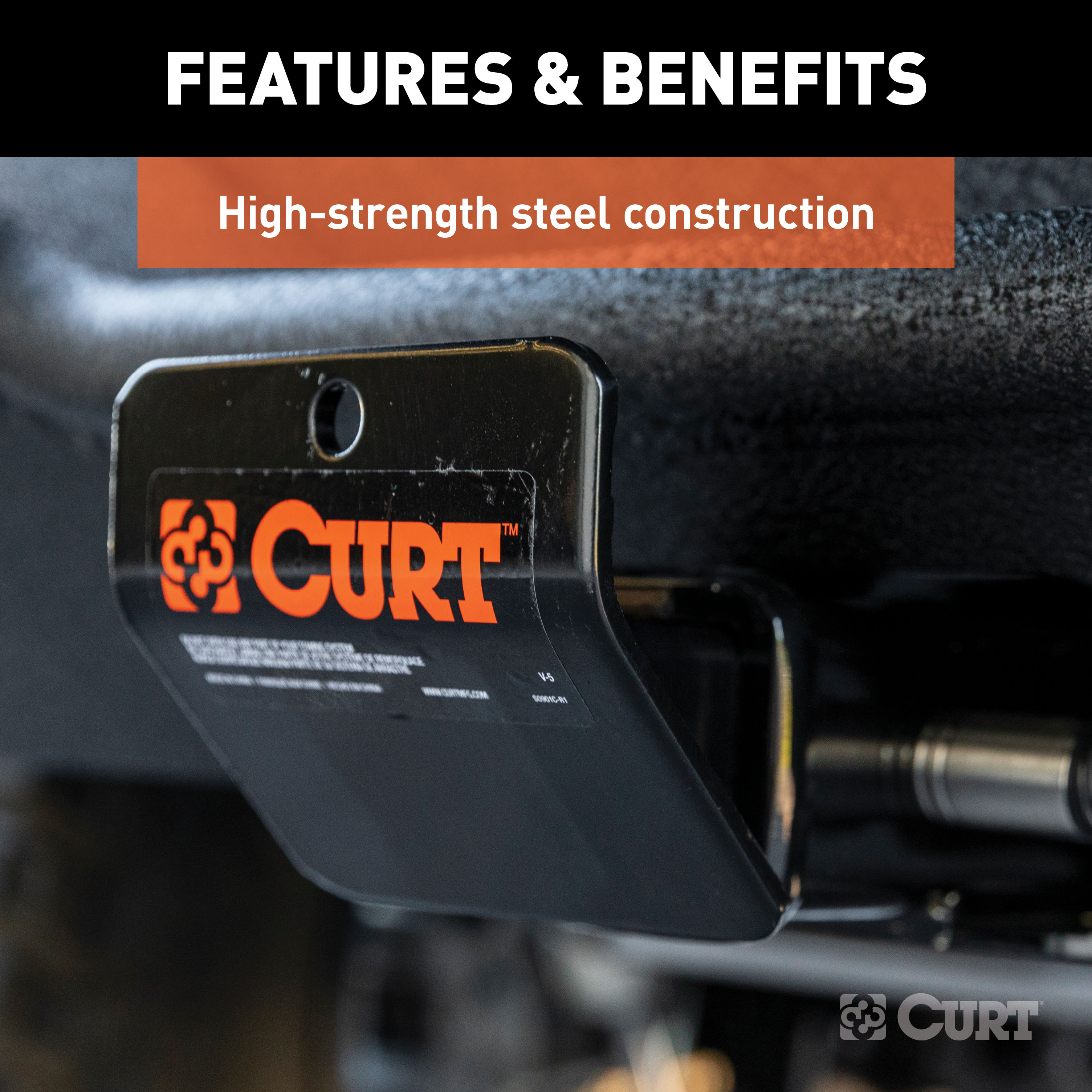 CURT Hitch-Mounted Skid Shield (Fits 2" Receiver) Trailer Hitch thumbnail 4