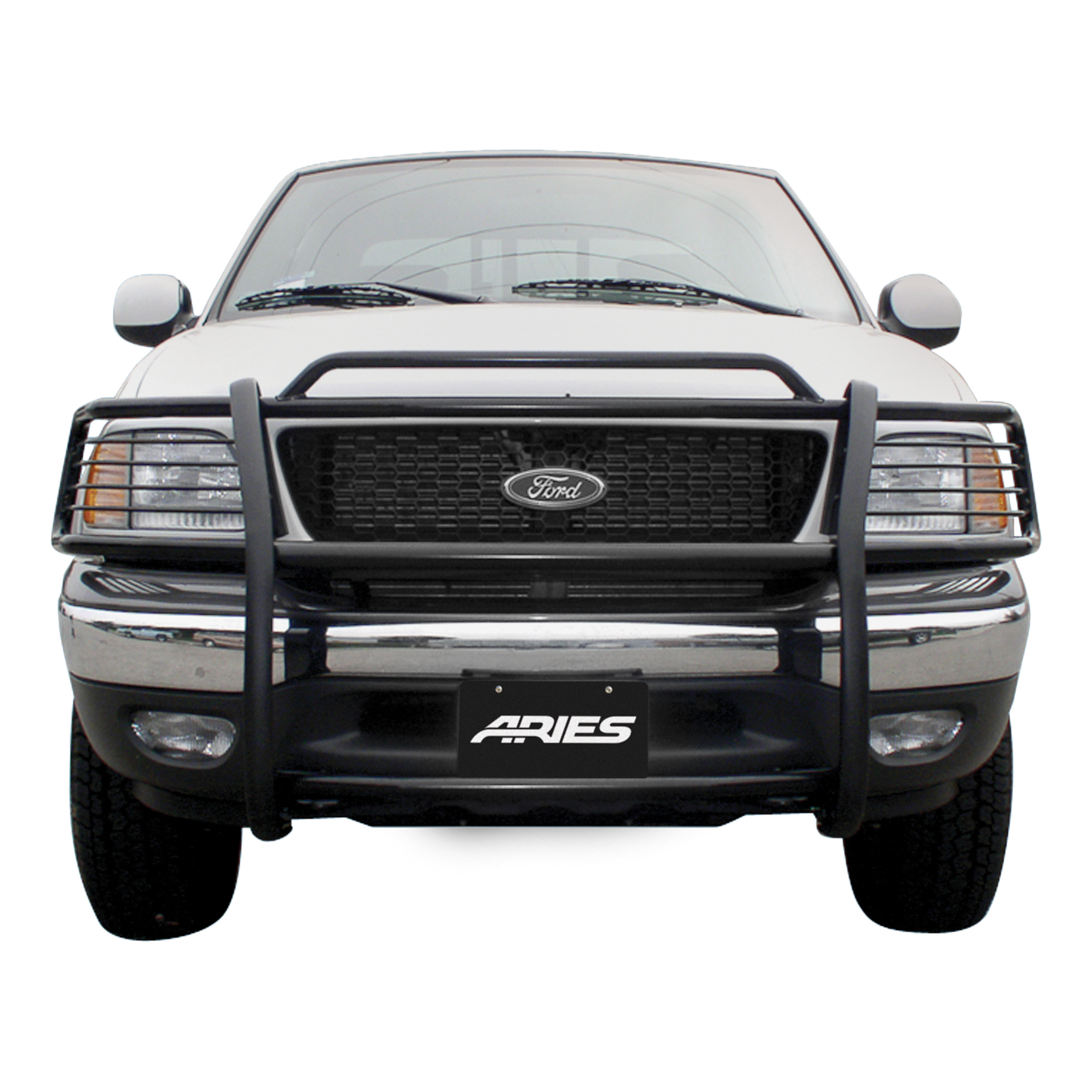 ARIES Black Steel Grille Guard, Select Ford Expedition, F-150 Grille Guard thumbnail 7