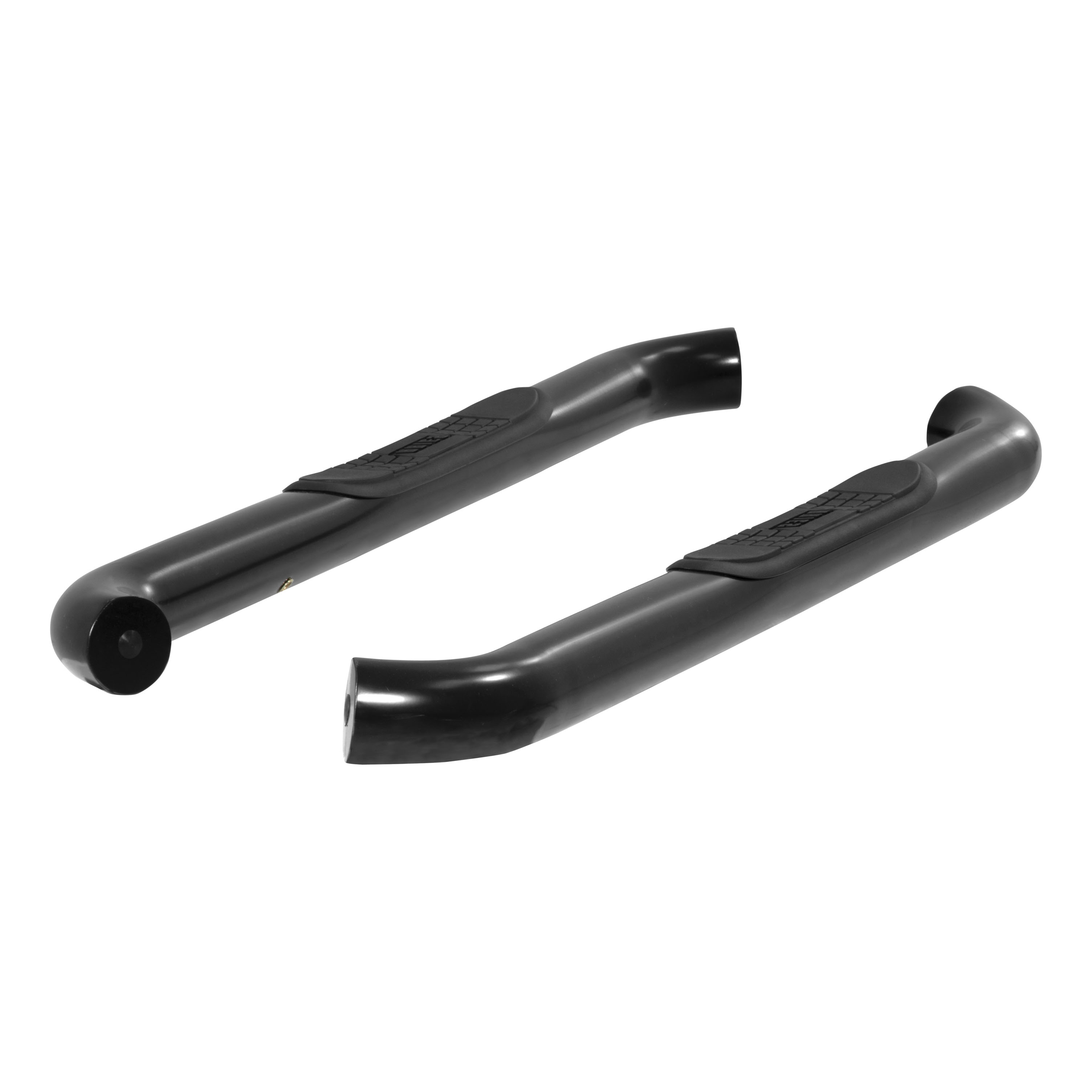 ARIES 3" Round Black Steel Side Bars, Select Silverado, Sierra 1500, 2500, 3500 Step Nerf Bar Kit thumbnail 1
