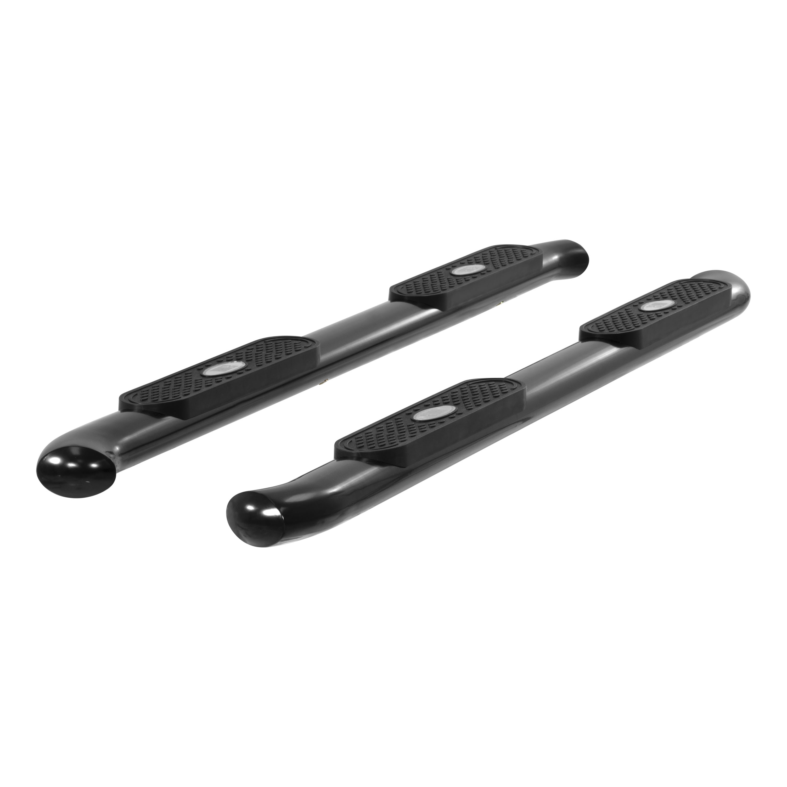 ARIES 4" Black Steel Oval Side Bars, Select Toyota Tundra Step Nerf Bar Kit thumbnail 1