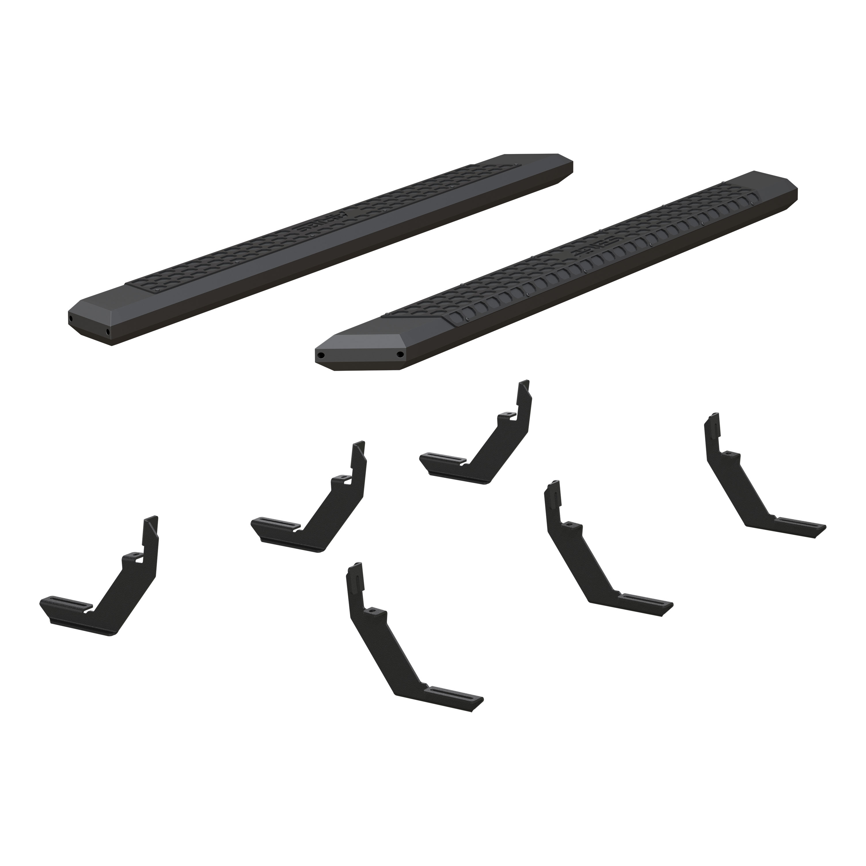 ARIES AdvantEDGE 5-1/2" x 75" Black Aluminum Side Bars, Select Colorado, Canyon Step Nerf Bar Kit thumbnail 2