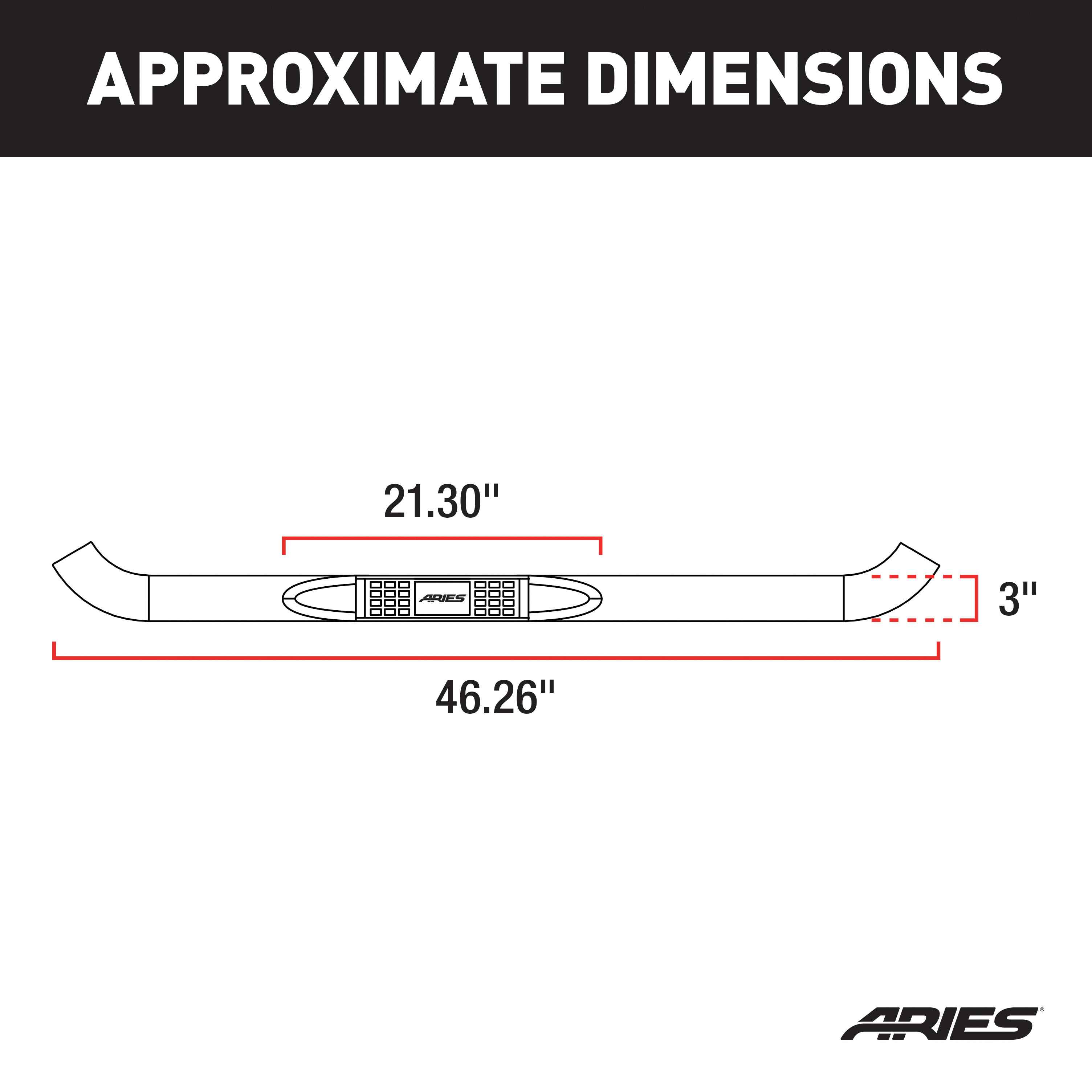 ARIES 3" Round Black Steel Side Bars, Select Jeep Wrangler TJ Step Nerf Bar Kit thumbnail 6