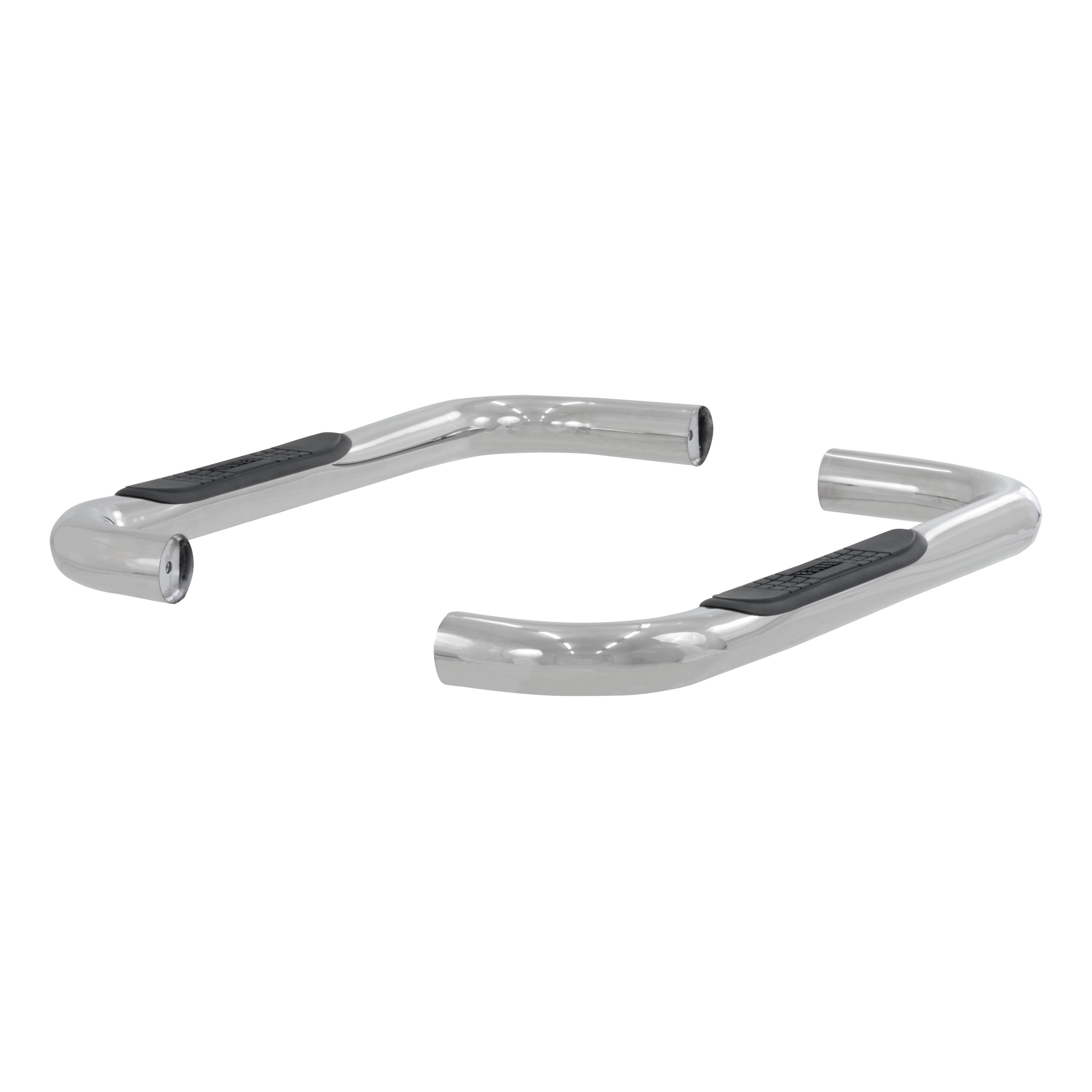 ARIES 3" Round Polished Stainless Side Bars, Select Jeep Wrangler YJ, TJ Step Nerf Bar Kit thumbnail 0