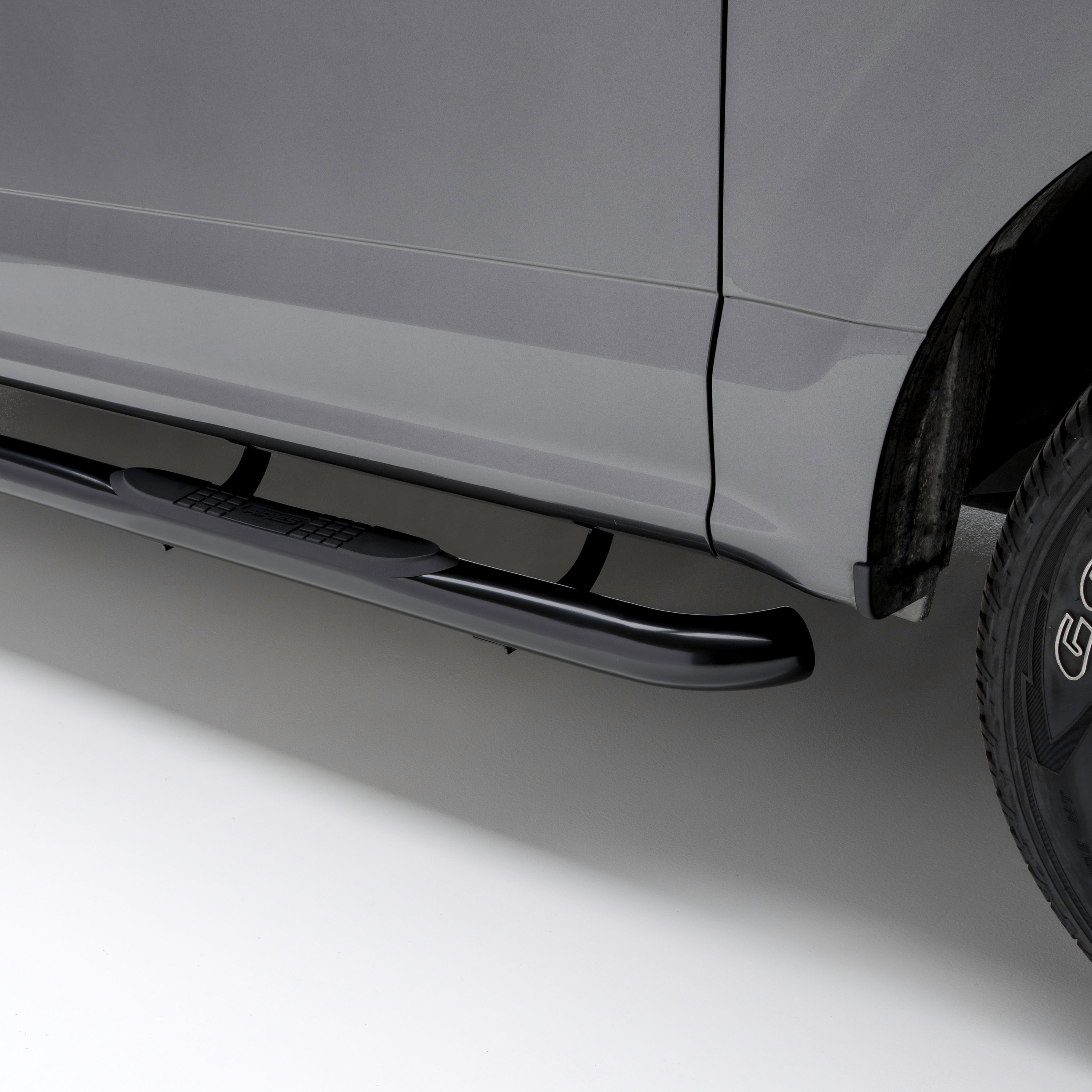 ARIES 3" Round Black Steel Side Bars, Select Ford Bronco Sport Step Nerf Bar Kit thumbnail 0