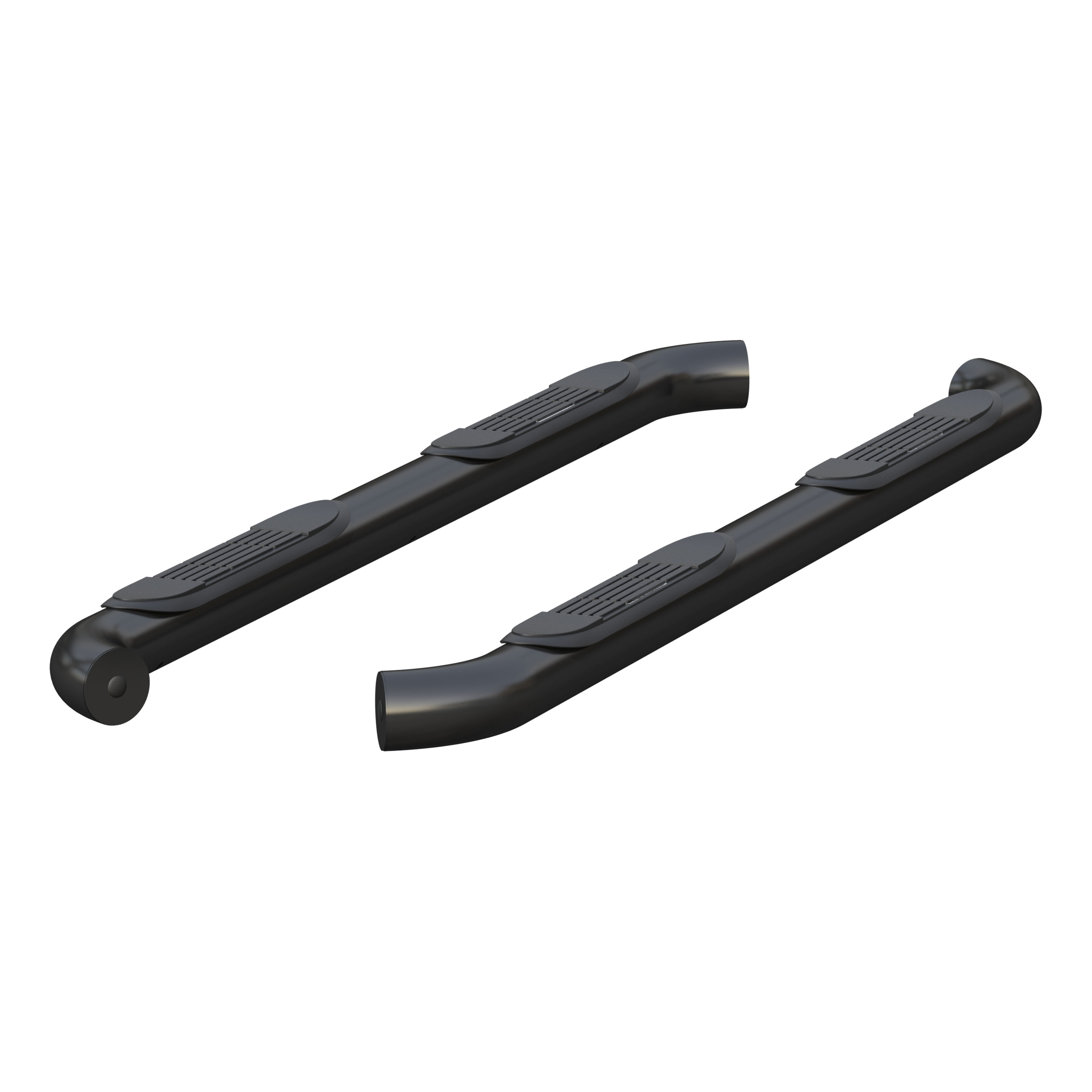 ARIES 3" Round Black Steel Side Bars, Select Ford Bronco Sport Step Nerf Bar Kit thumbnail 2