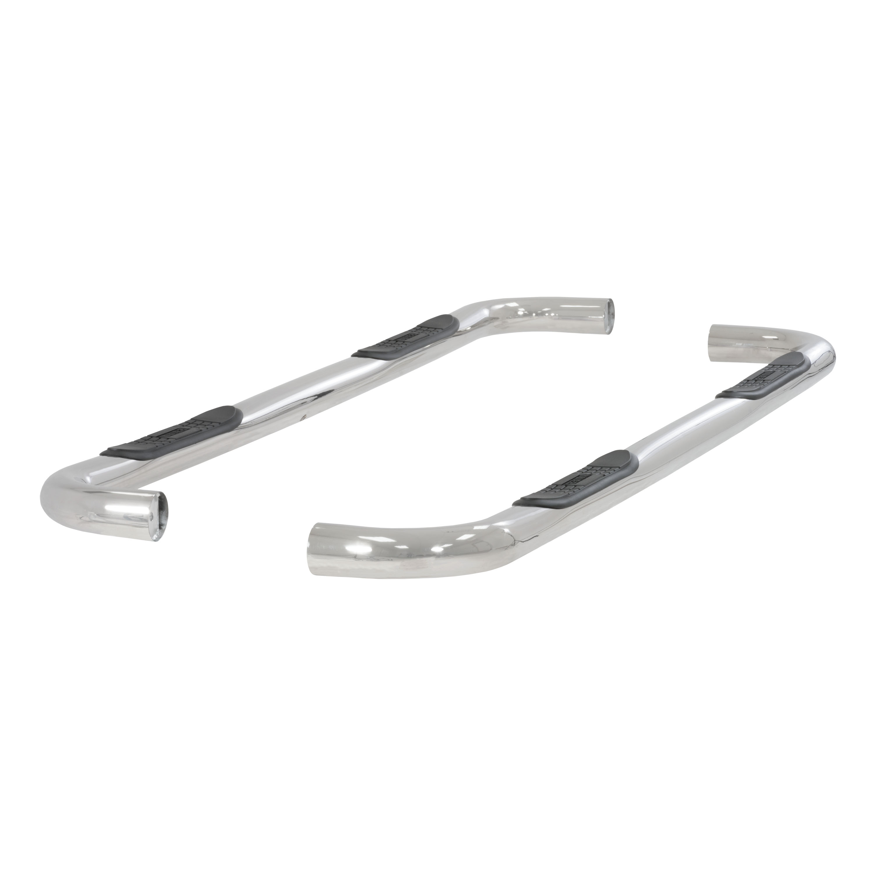 ARIES 3" Round Polished Stainless Side Bars, Select Avalanche, Suburban, Yukon XL Step Nerf Bar Kit thumbnail 1