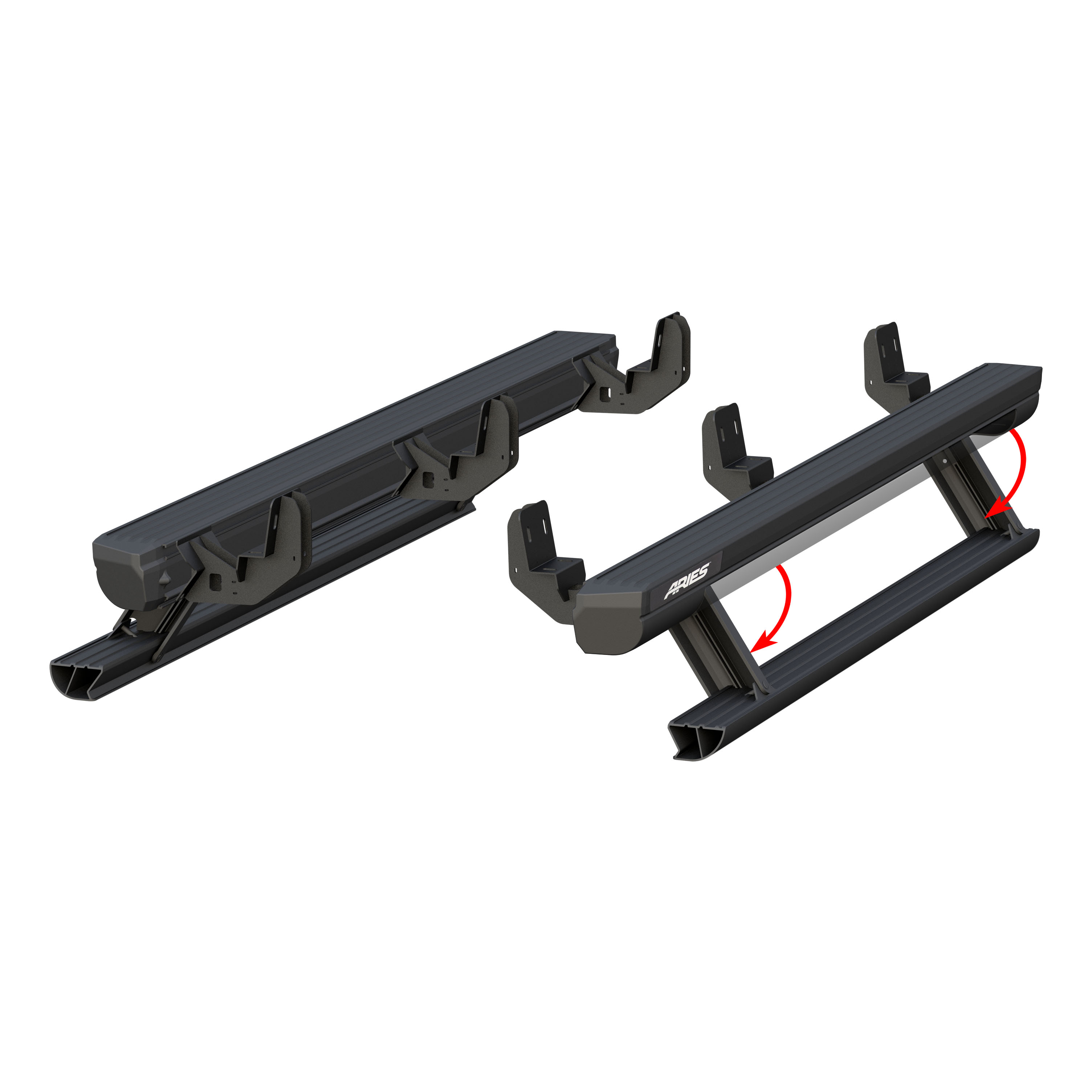 ARIES ActionTrac 69.6" Powered Running Boards, Select Colorado, Canyon, Ext. Cab Step Nerf Bar Kit thumbnail 2