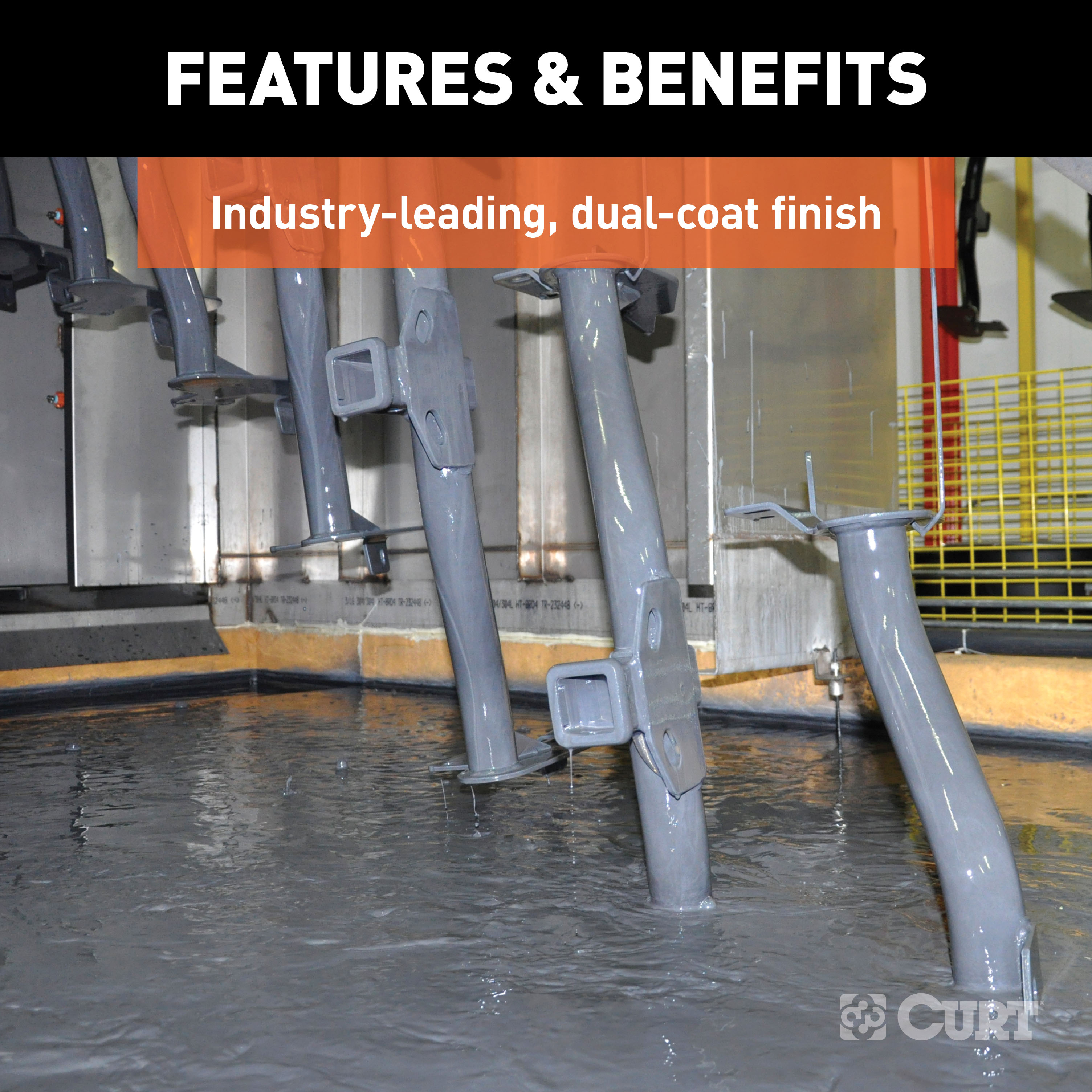 CURT Universal Weld-On Trailer Hitch, 2" Receiver (Up to 44" Frames, 18" Drop) Trailer Hitch thumbnail 4